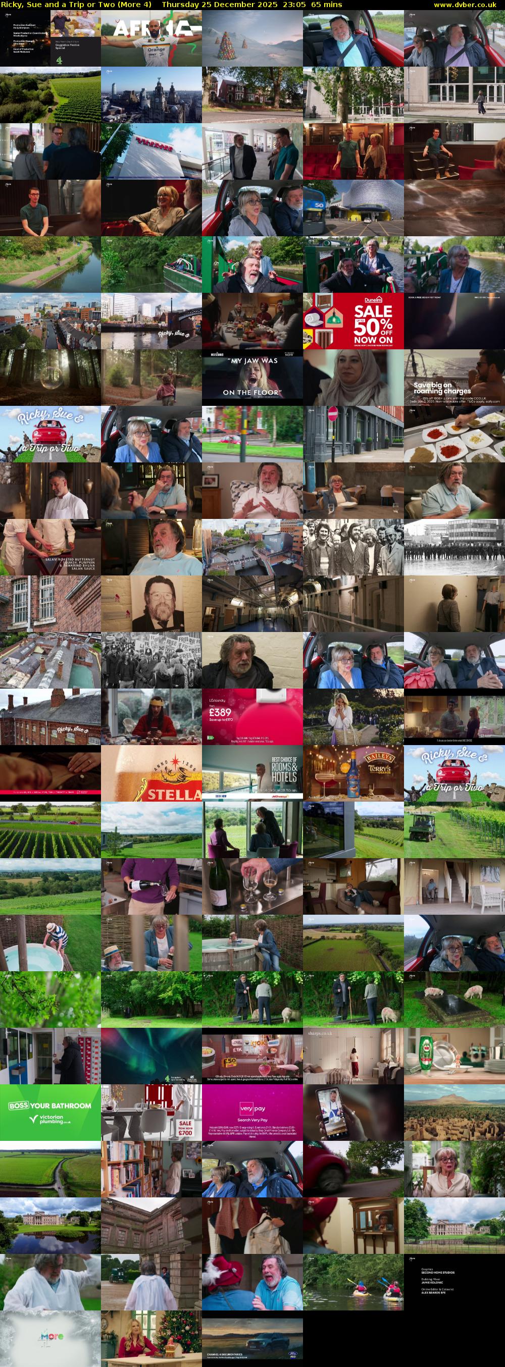 Ricky, Sue and a Trip or Two (More 4) Thursday 25 December 2025 23:05 - 00:10