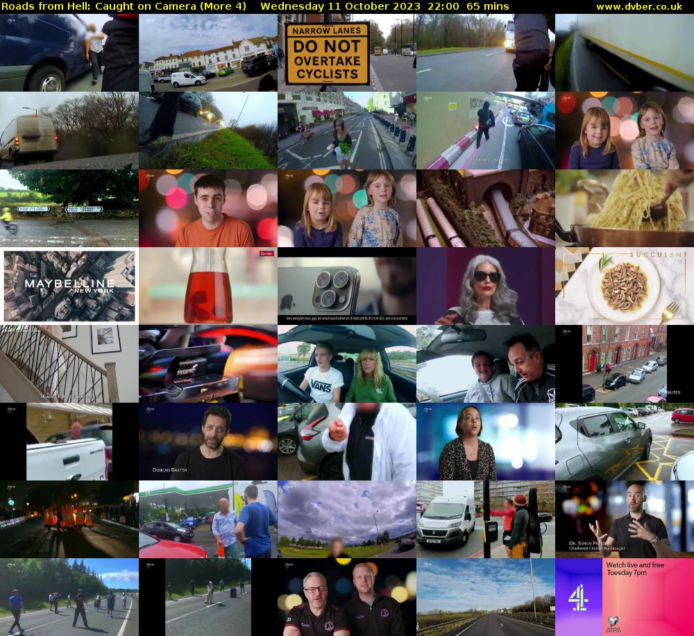 Roads from Hell: Caught on Camera (More 4) Wednesday 11 October 2023 22:00 - 23:05
