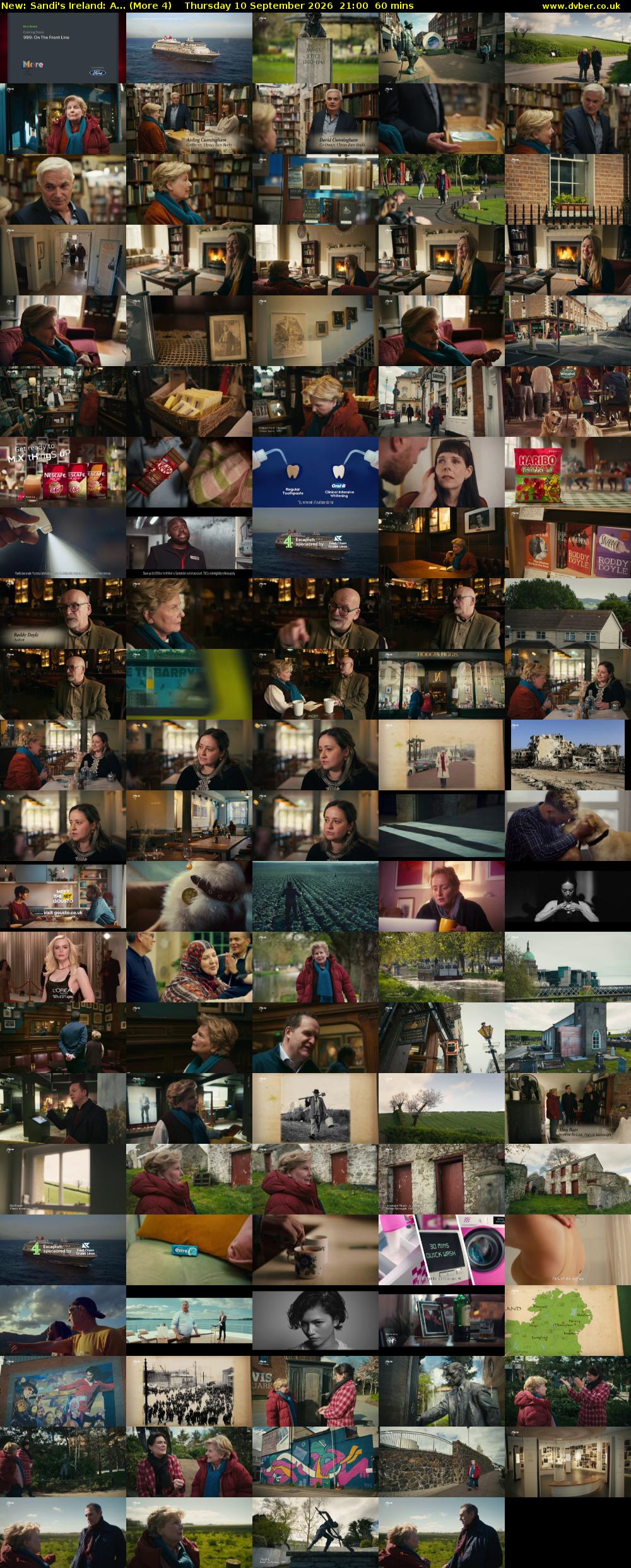 Sandi's Ireland: A... (More 4) Thursday 10 September 2026 21:00 - 22:00