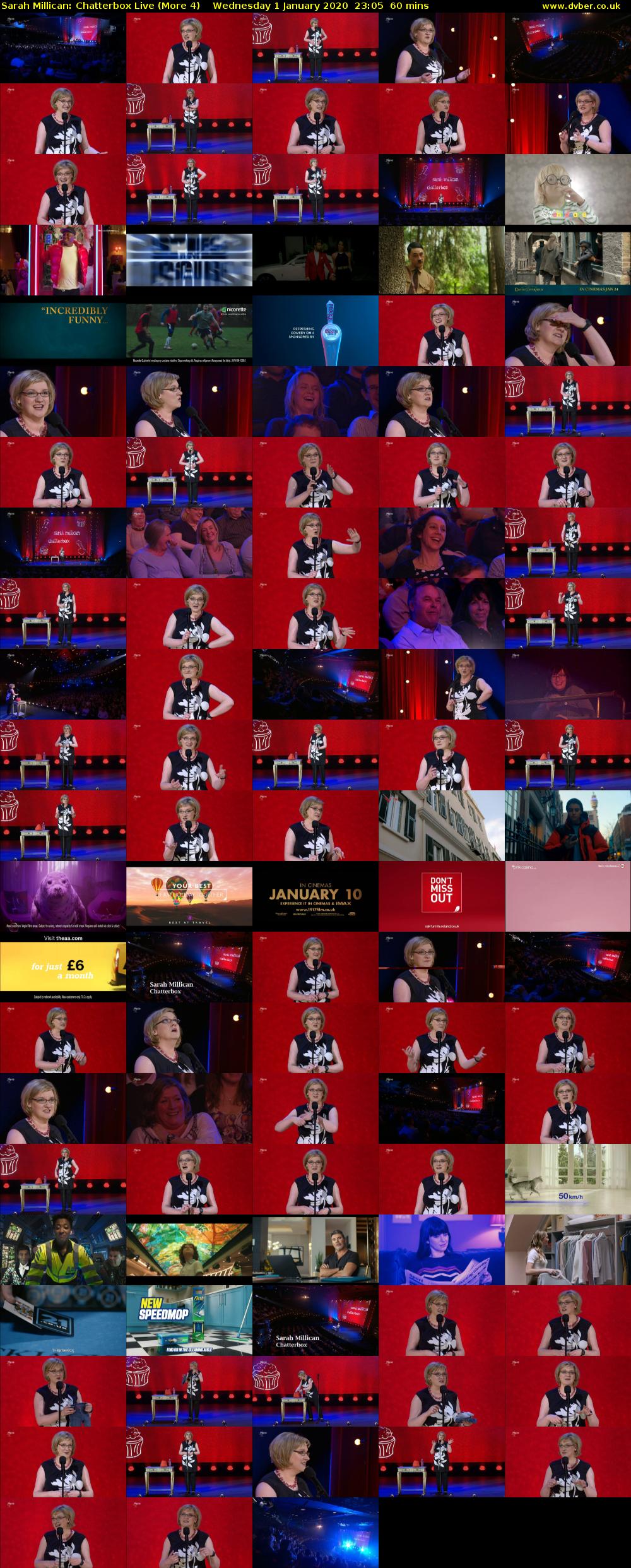 Sarah Millican: Chatterbox Live (More 4) Wednesday 1 January 2020 23:05 - 00:05