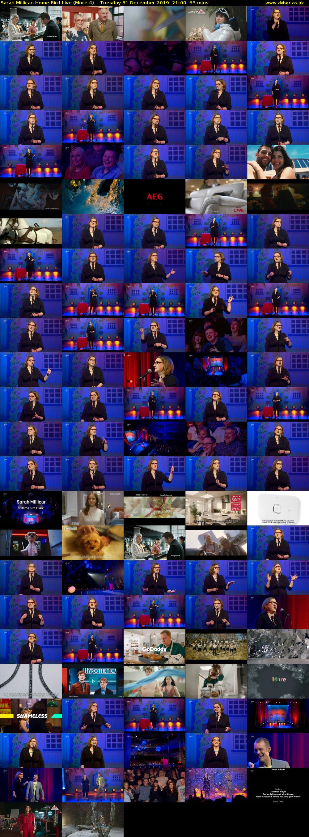 Sarah Millican Home Bird Live (More 4) Tuesday 31 December 2019 21:00 - 22:05