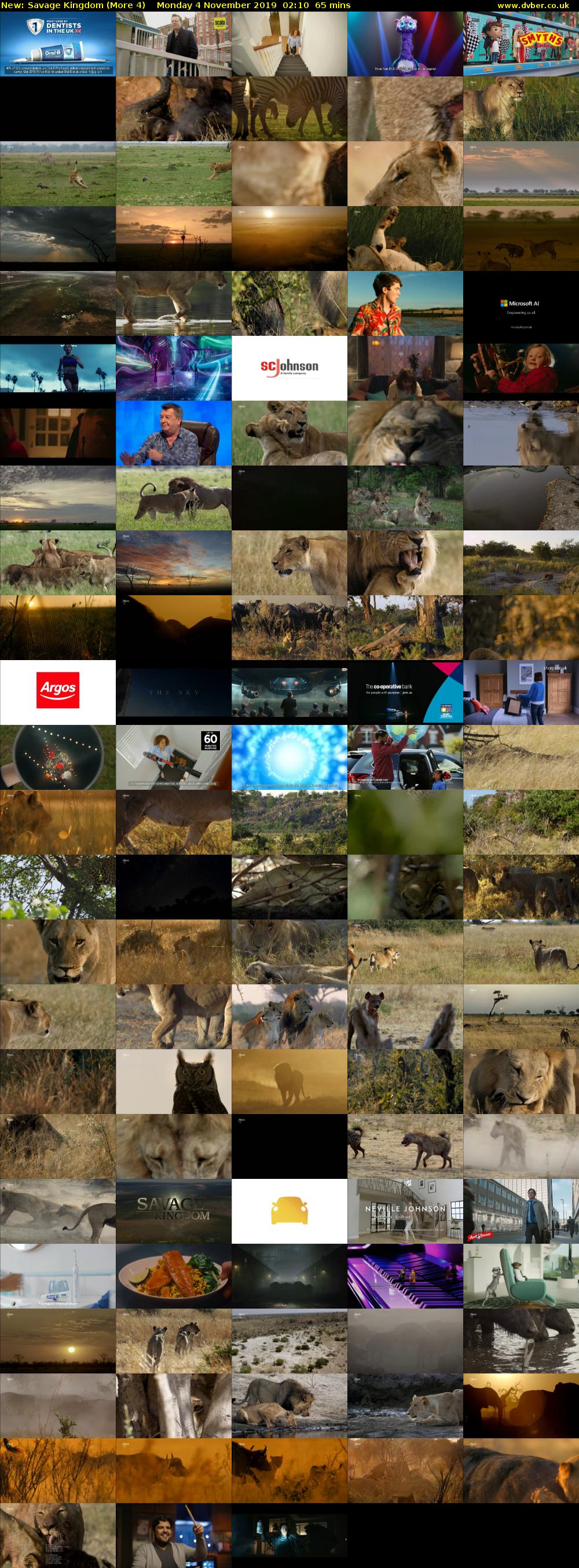 Savage Kingdom (More 4) Monday 4 November 2019 02:10 - 03:15