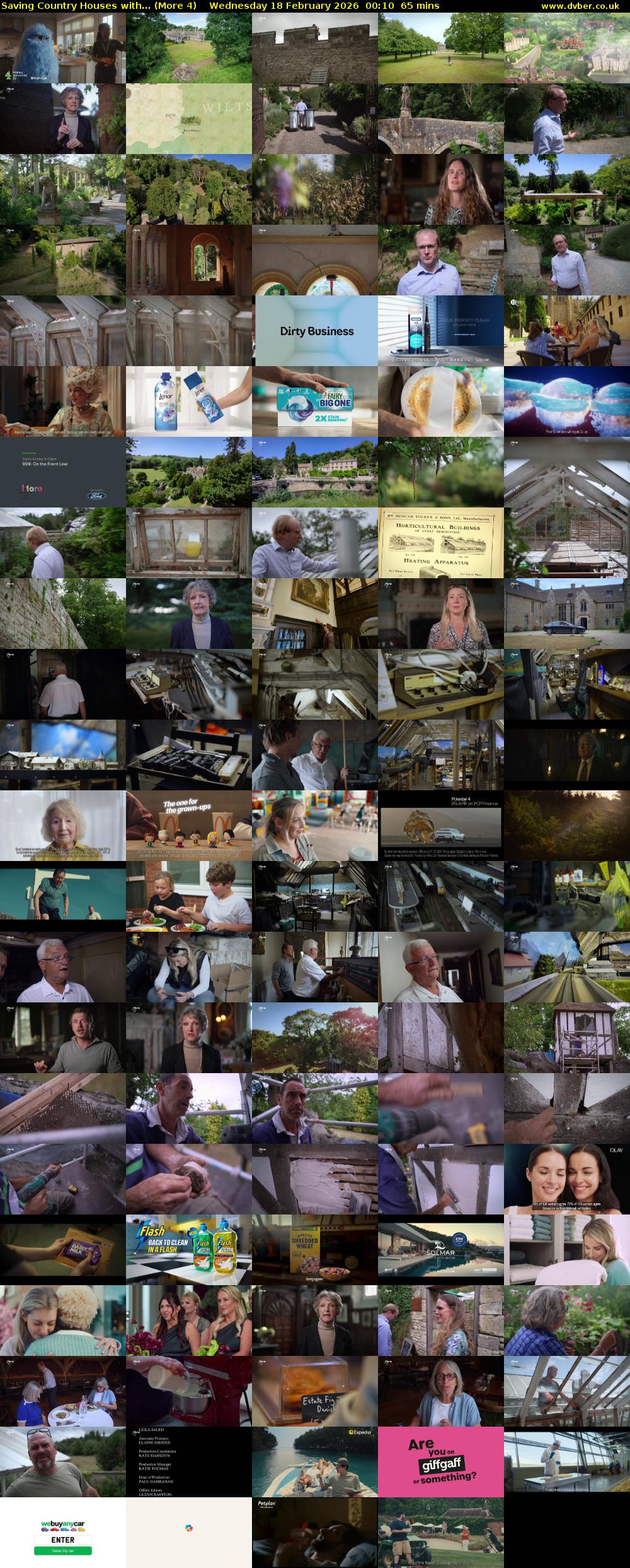 Saving Country Houses with... (More 4) Wednesday 18 February 2026 00:10 - 01:15