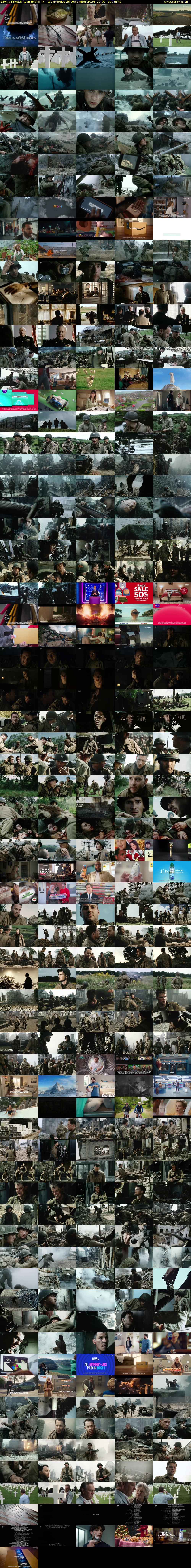 Saving Private Ryan (More 4) Wednesday 25 December 2024 21:00 - 00:20