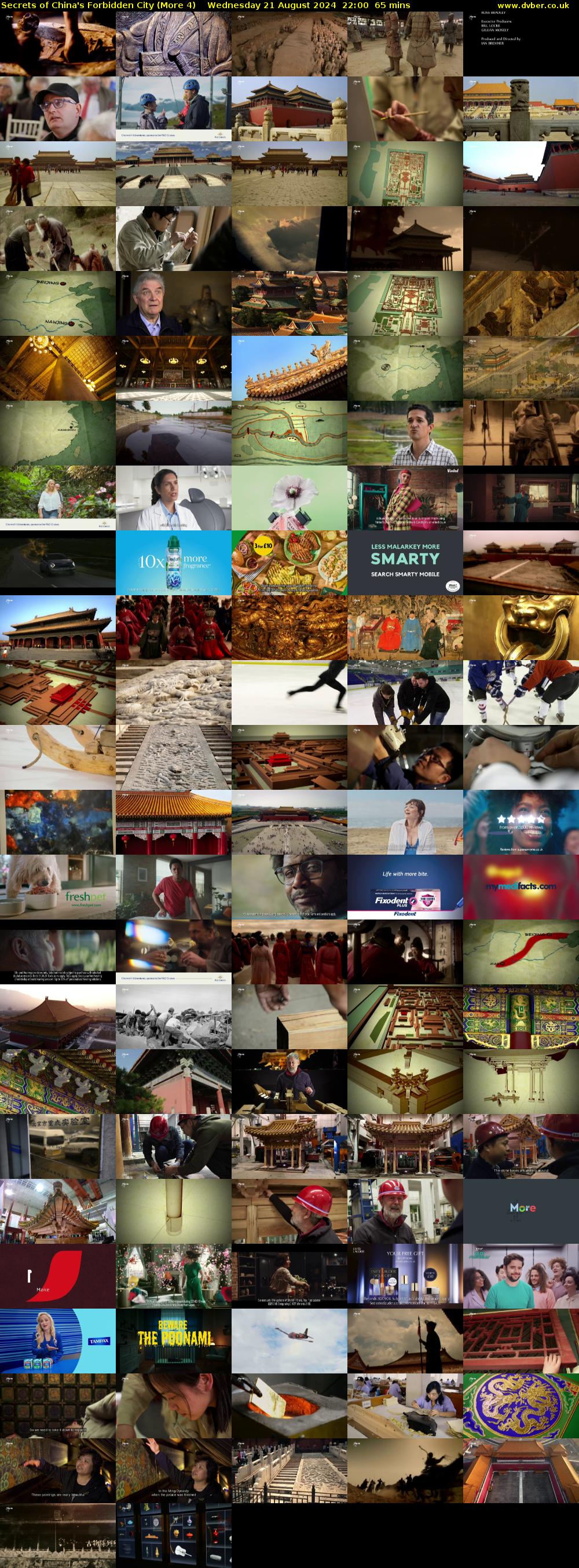 Secrets of China's Forbidden City (More 4) Wednesday 21 August 2024 22:00 - 23:05