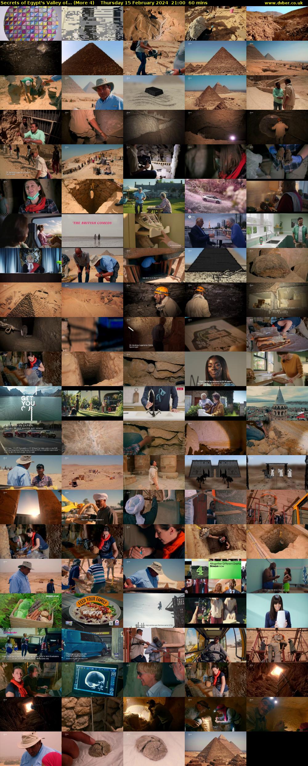 Secrets of Egypt's Valley of... (More 4) Thursday 15 February 2024 21:00 - 22:00