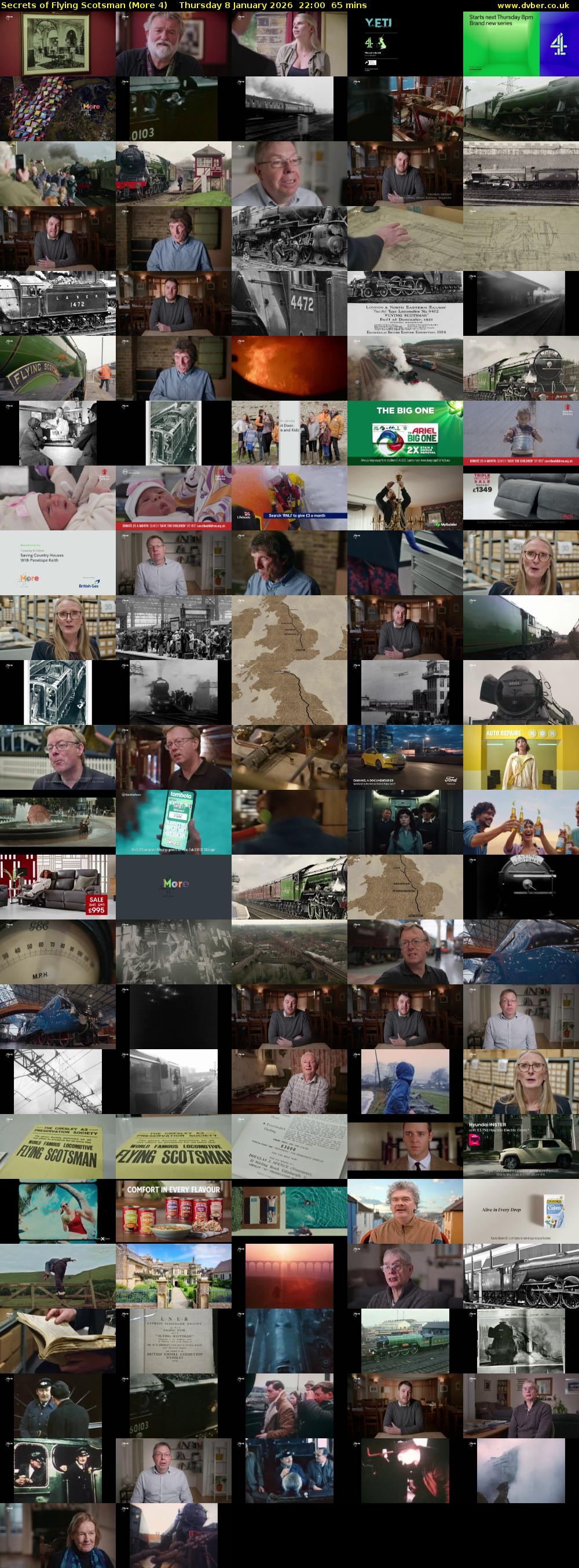 Secrets of Flying Scotsman (More 4) Thursday 8 January 2026 22:00 - 23:05