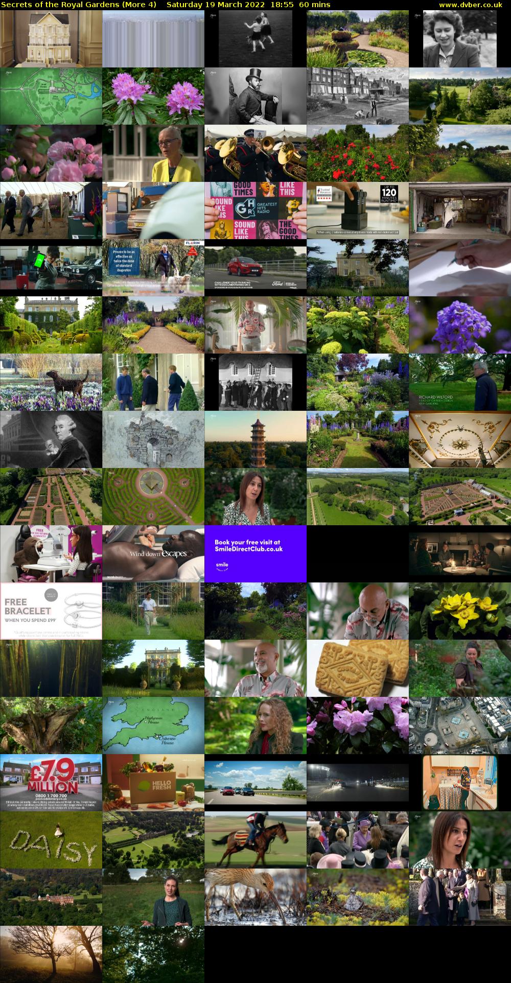 Secrets of the Royal Gardens (More 4) Saturday 19 March 2022 18:55 - 19:55