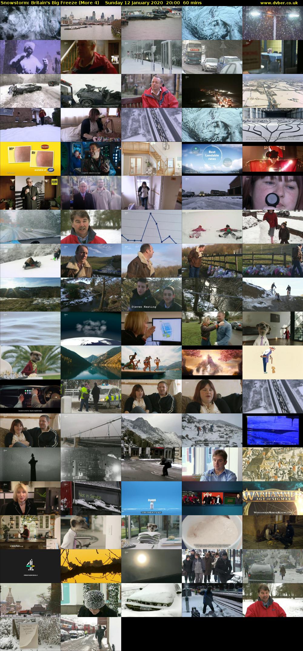 Snowstorm: Britain's Big Freeze (More 4) Sunday 12 January 2020 20:00 - 21:00