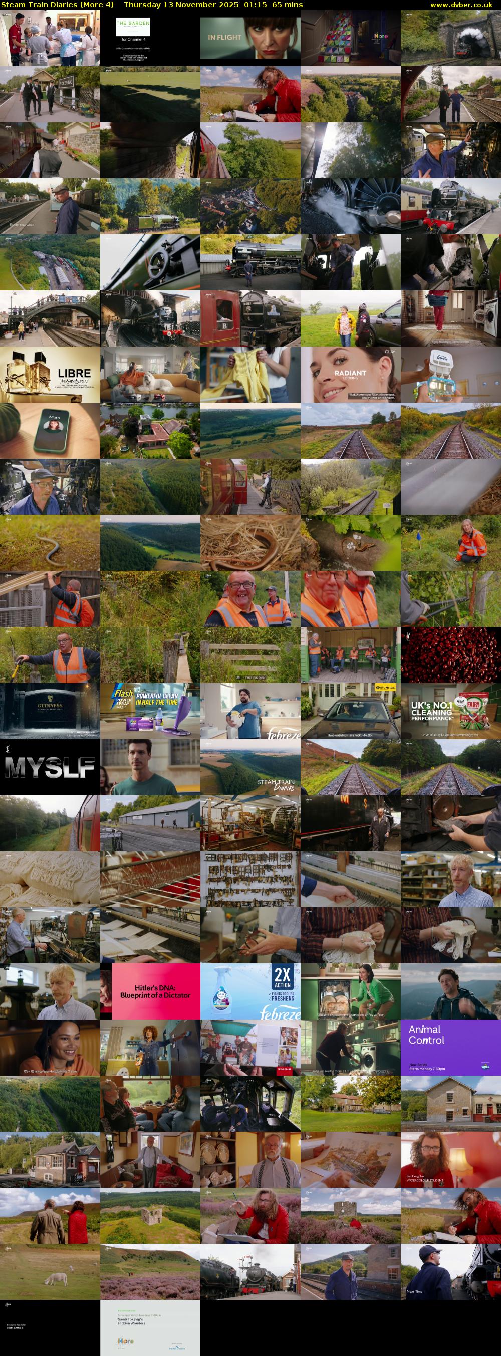 Steam Train Diaries (More 4) Thursday 13 November 2025 01:15 - 02:20