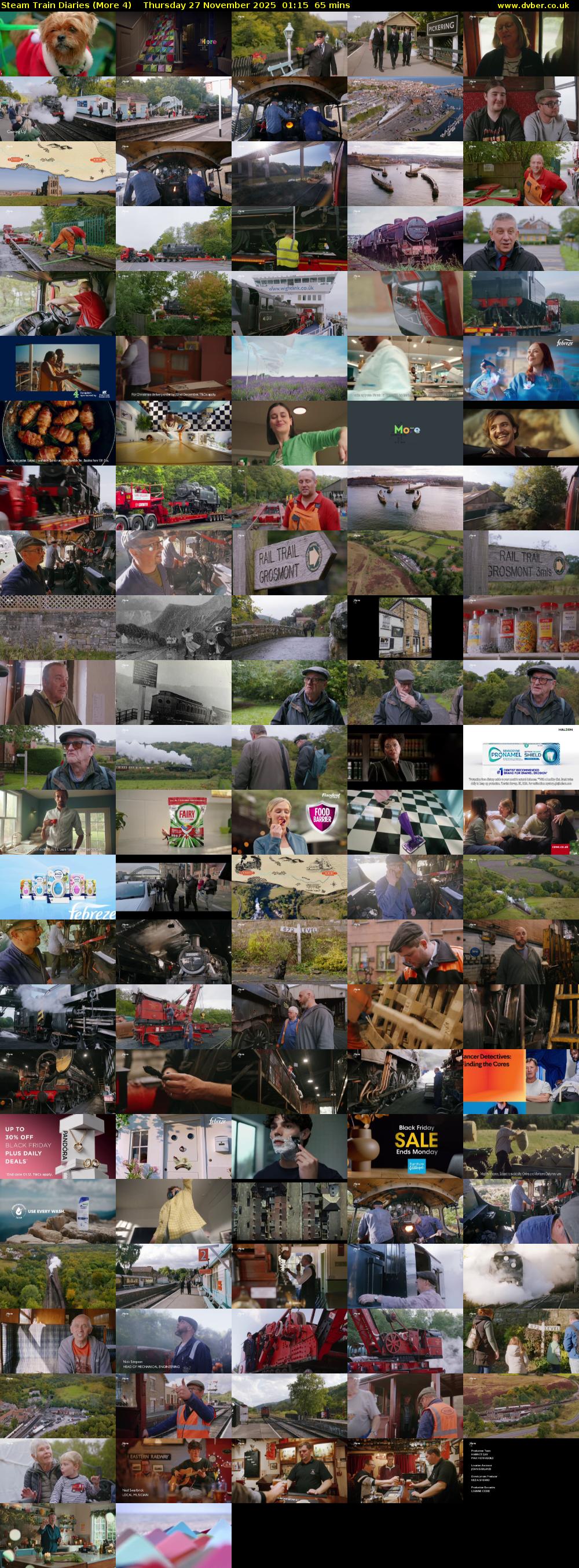 Steam Train Diaries (More 4) Thursday 27 November 2025 01:15 - 02:20