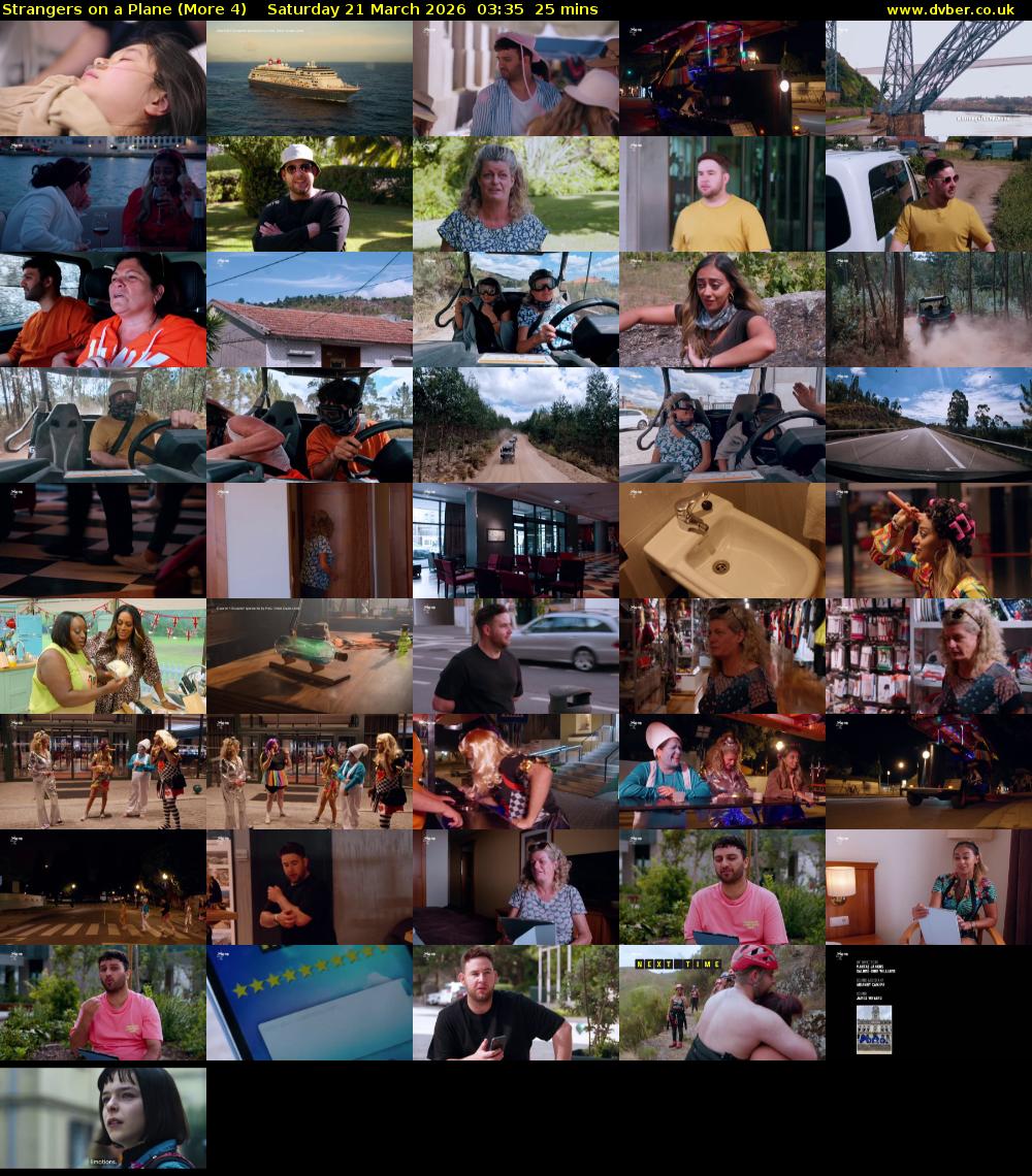 Strangers on a Plane (More 4) Saturday 21 March 2026 03:35 - 04:00