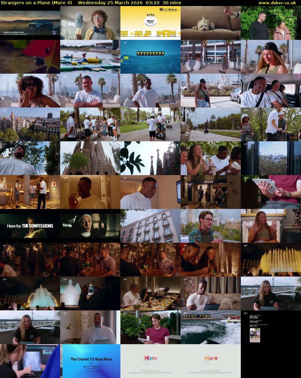 Strangers on a Plane (More 4) Wednesday 25 March 2026 03:20 - 03:50