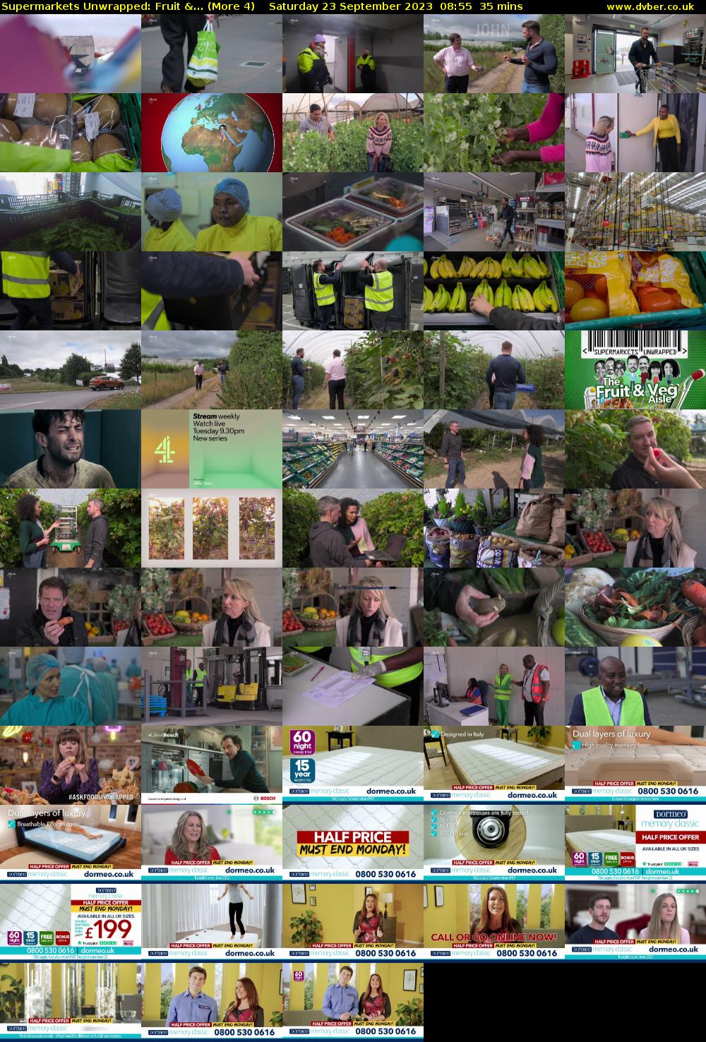 Supermarkets Unwrapped: Fruit &... (More 4) Saturday 23 September 2023 08:55 - 09:30