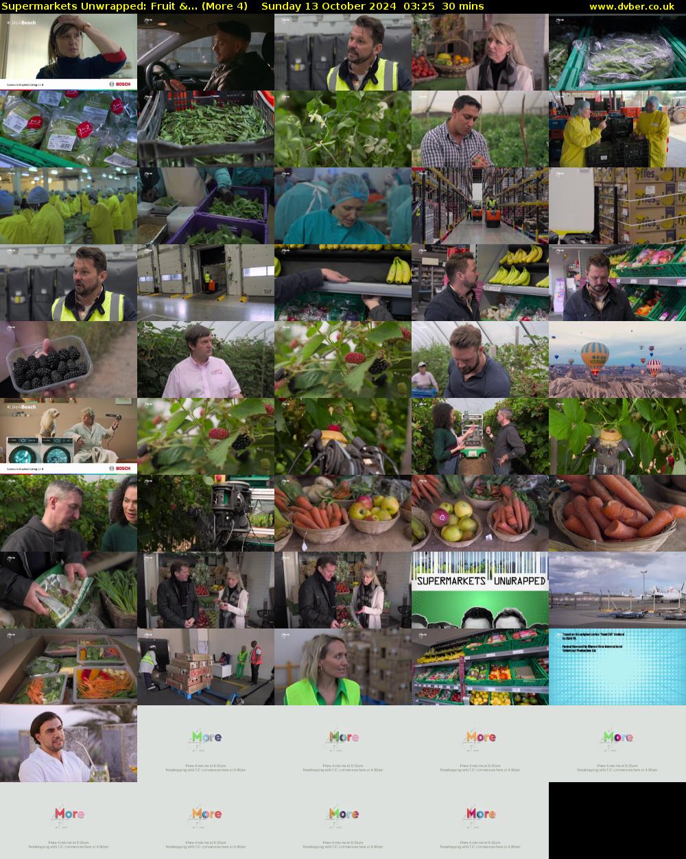 Supermarkets Unwrapped: Fruit &... (More 4) Sunday 13 October 2024 03:25 - 03:55