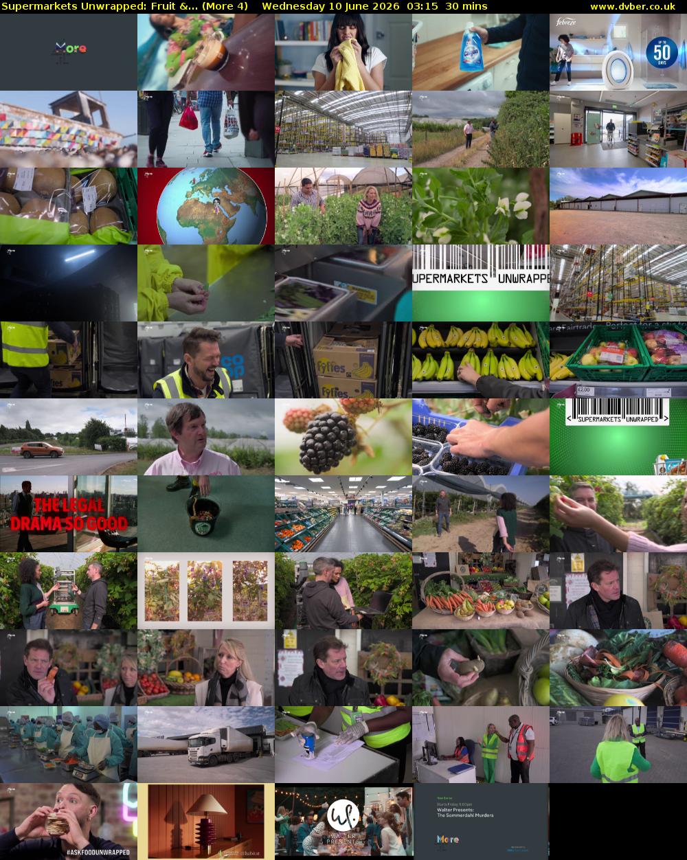 Supermarkets Unwrapped: Fruit &... (More 4) Wednesday 10 June 2026 03:15 - 03:45