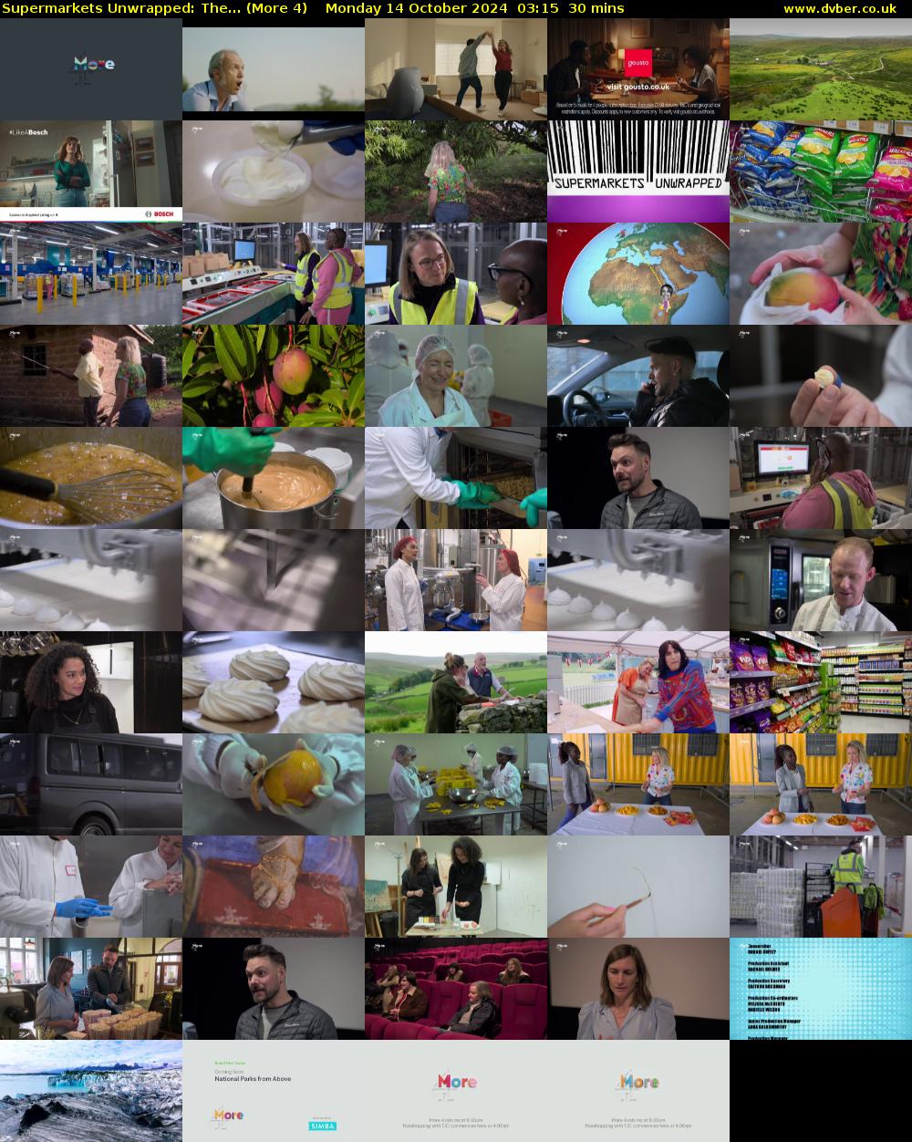 Supermarkets Unwrapped: The... (More 4) Monday 14 October 2024 03:15 - 03:45