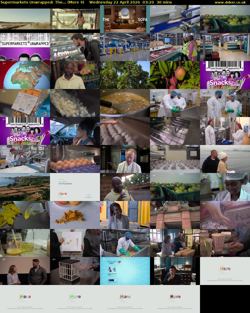 Supermarkets Unwrapped: The... (More 4) Wednesday 22 April 2026 03:20 - 03:50