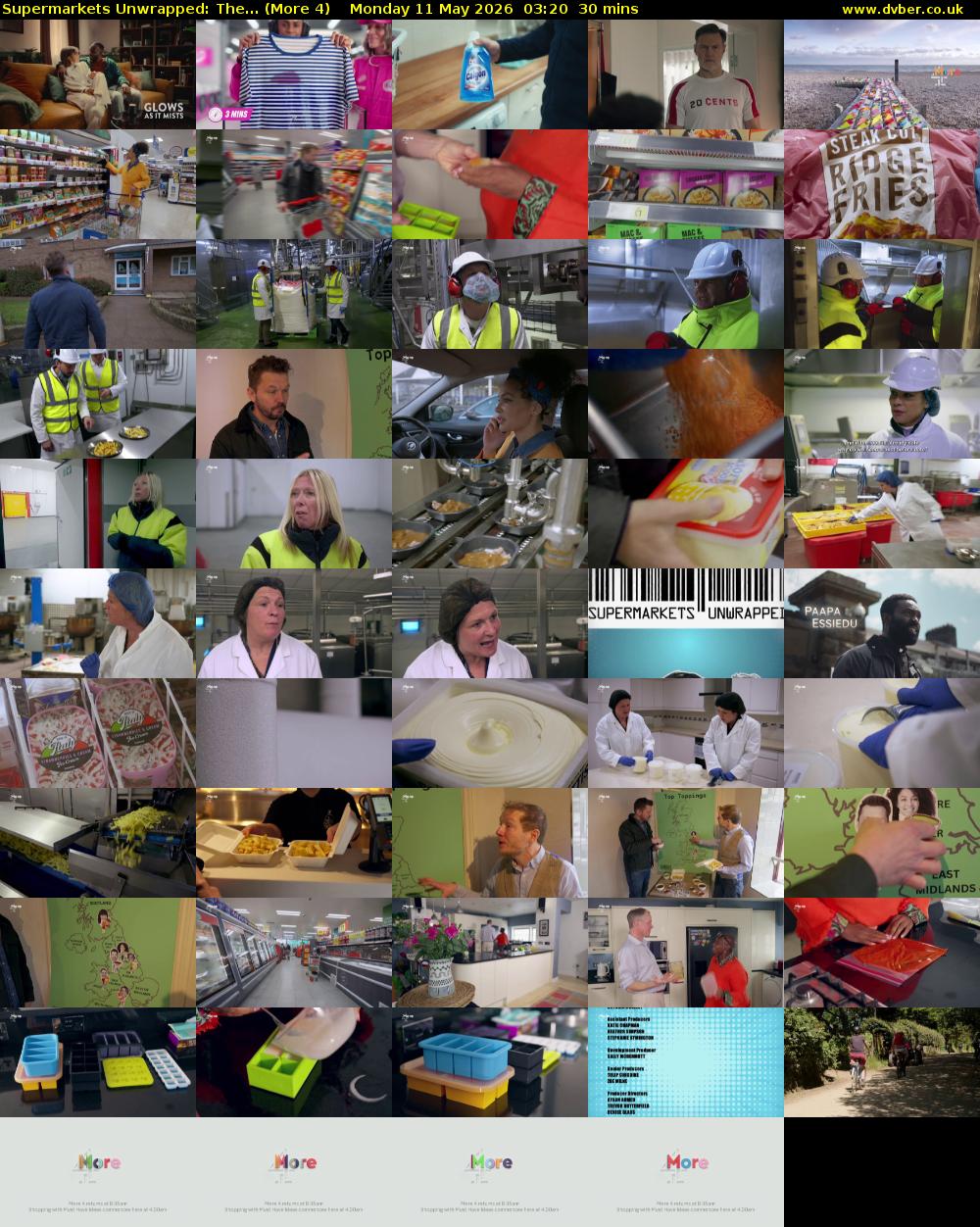 Supermarkets Unwrapped: The... (More 4) Monday 11 May 2026 03:20 - 03:50