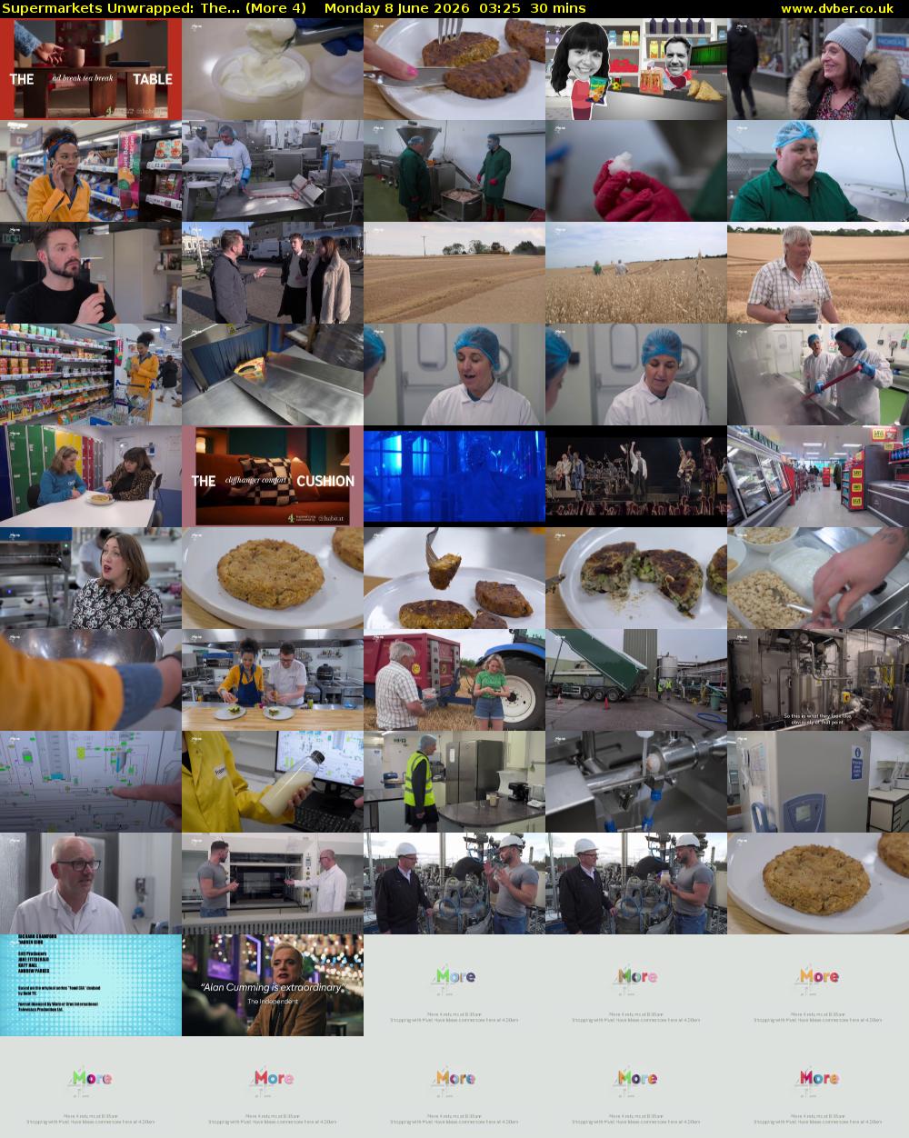 Supermarkets Unwrapped: The... (More 4) Monday 8 June 2026 03:25 - 03:55