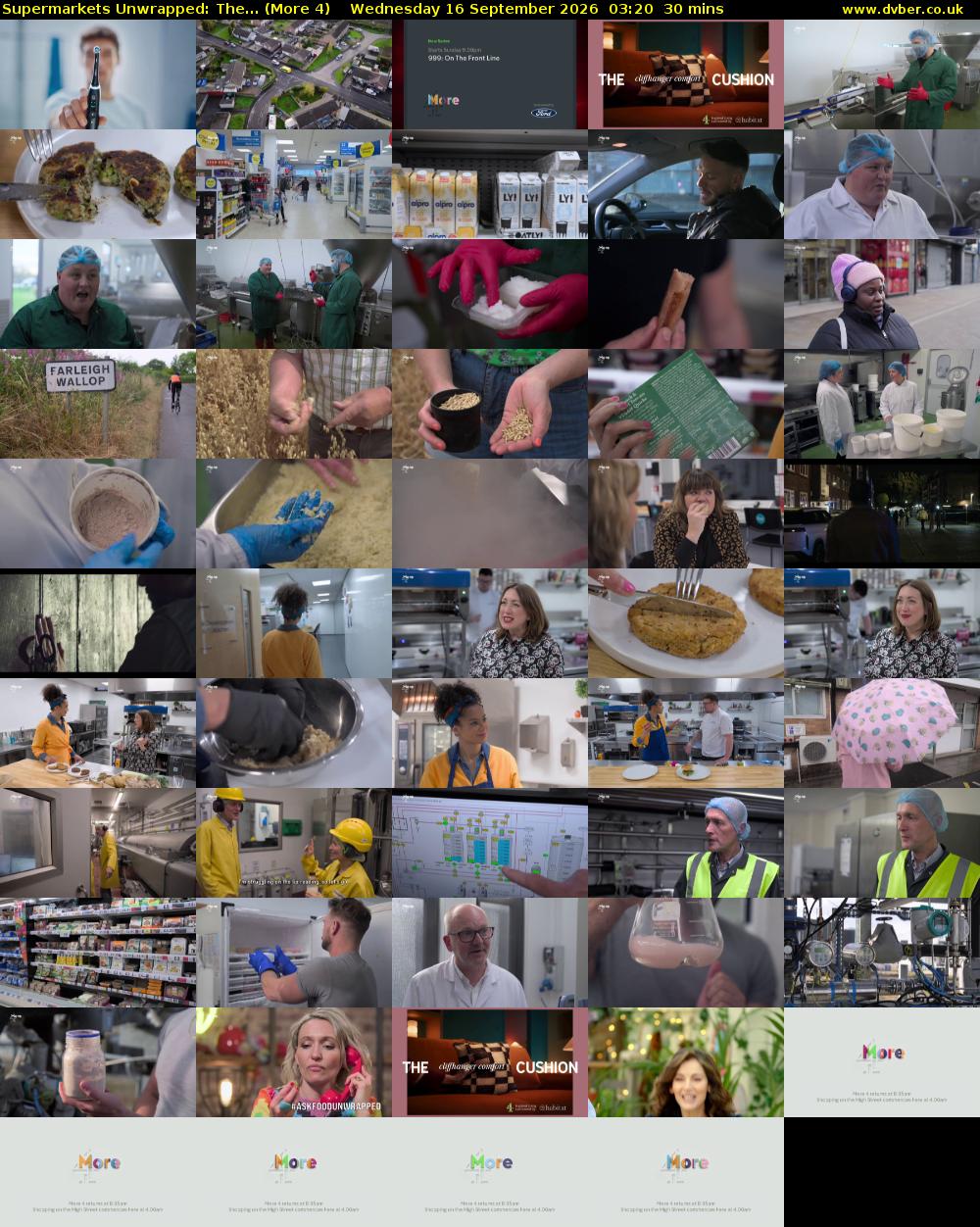 Supermarkets Unwrapped: The... (More 4) Wednesday 16 September 2026 03:20 - 03:50