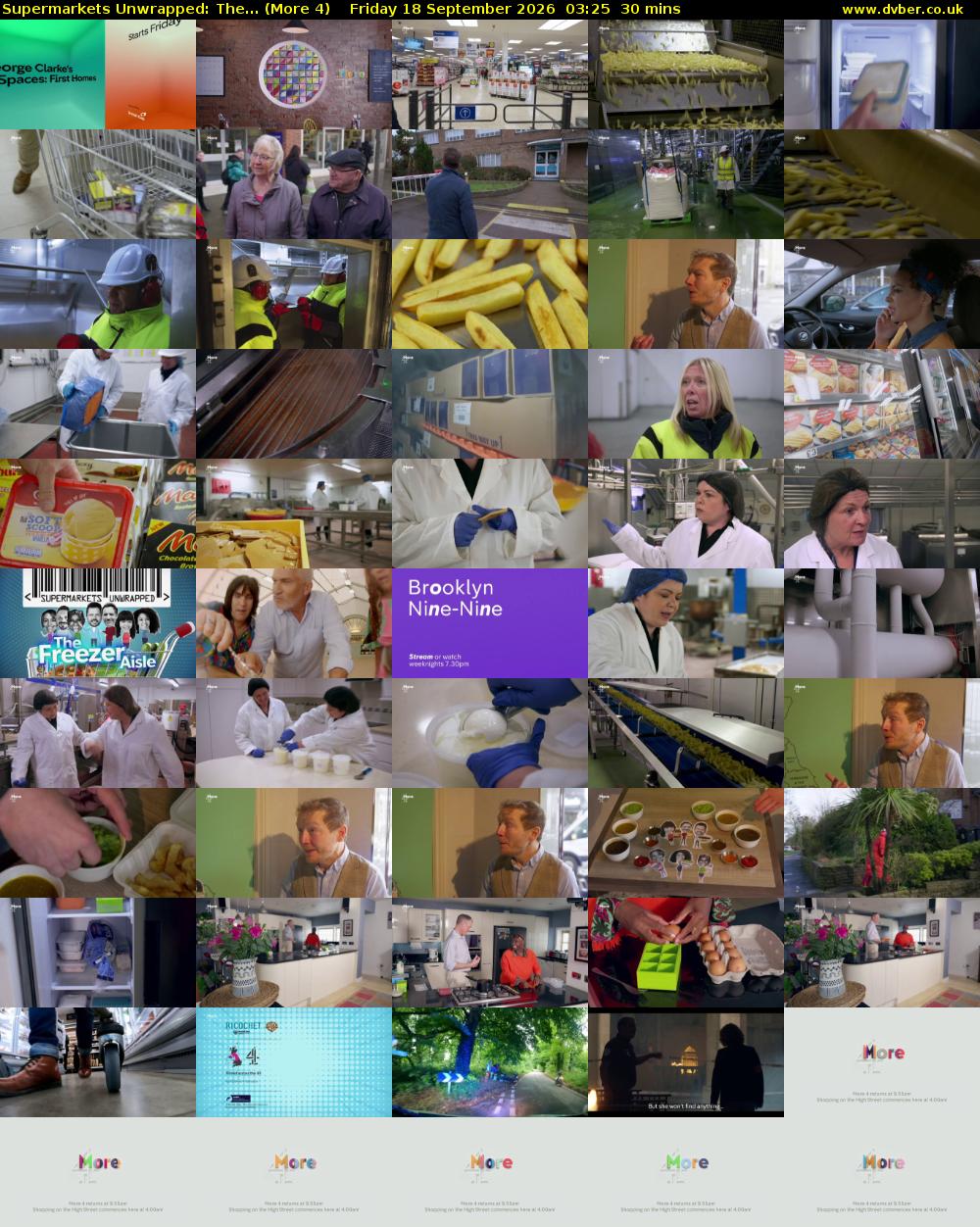 Supermarkets Unwrapped: The... (More 4) Friday 18 September 2026 03:25 - 03:55