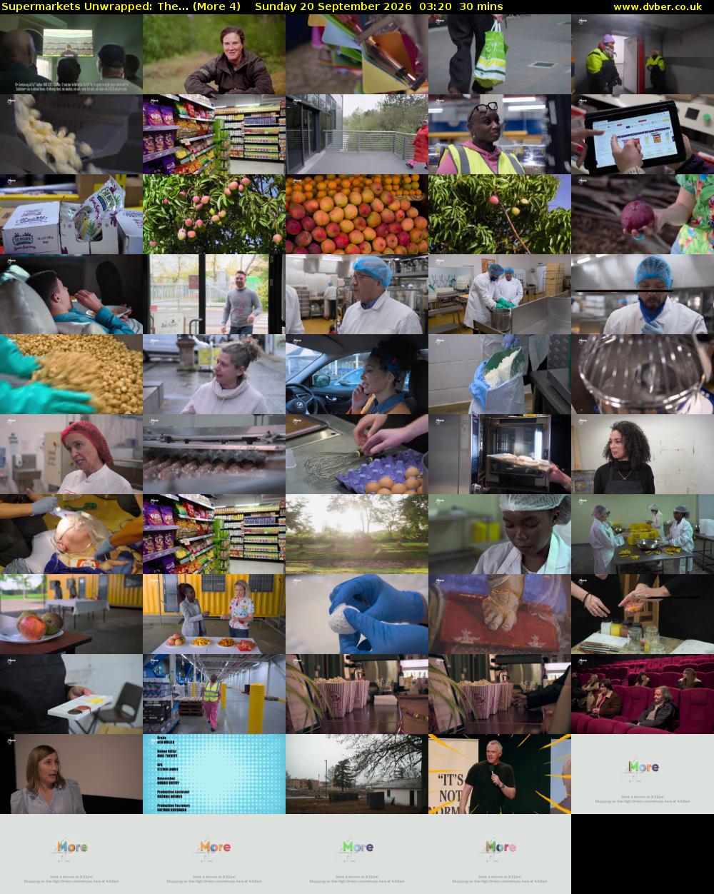 Supermarkets Unwrapped: The... (More 4) Sunday 20 September 2026 03:20 - 03:50