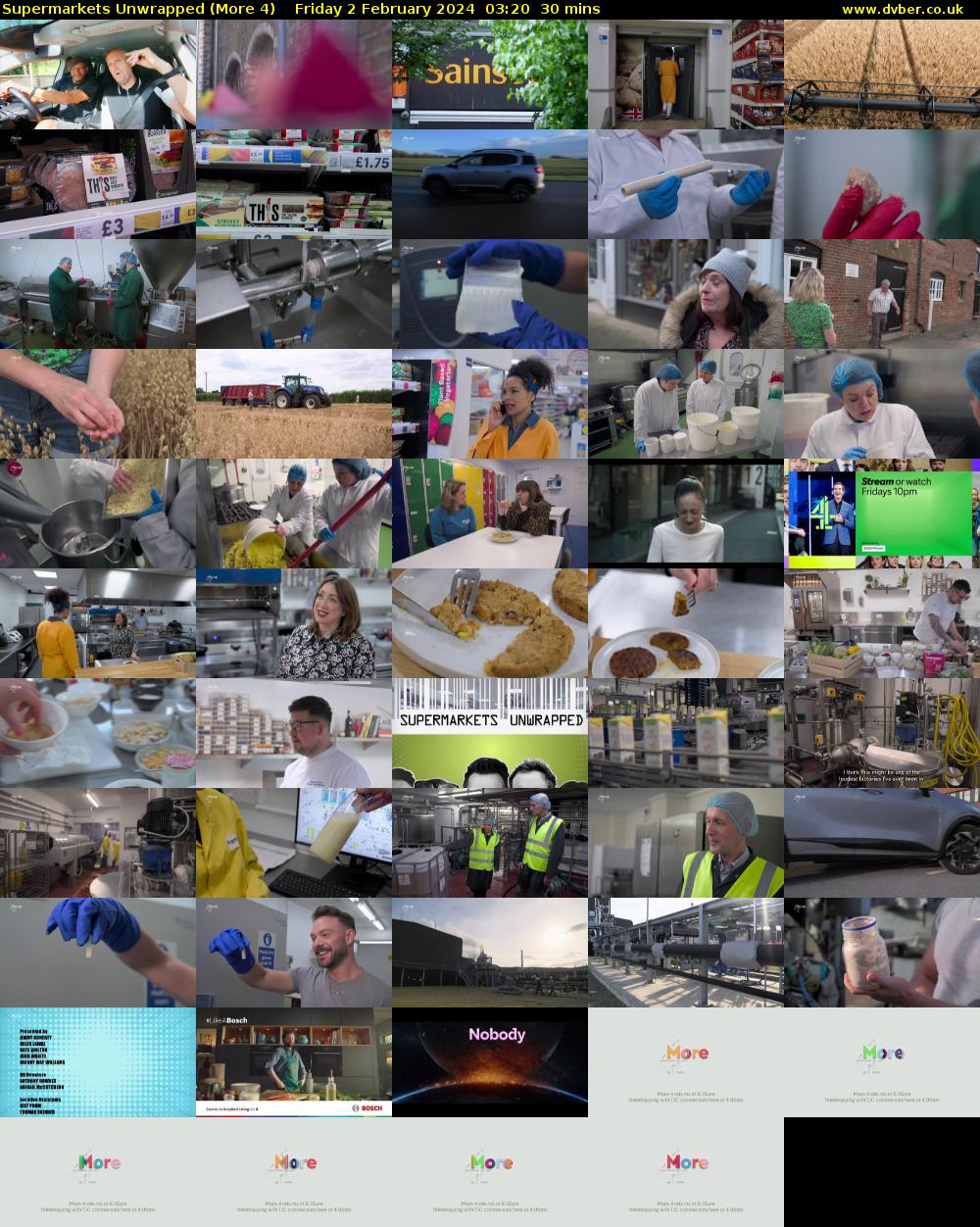 Supermarkets Unwrapped (More 4) Friday 2 February 2024 03:20 - 03:50
