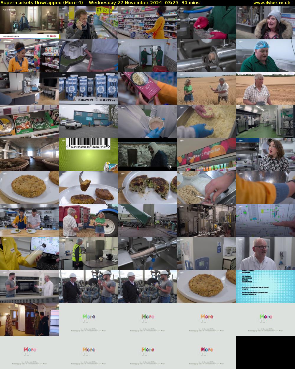 Supermarkets Unwrapped (More 4) Wednesday 27 November 2024 03:25 - 03:55