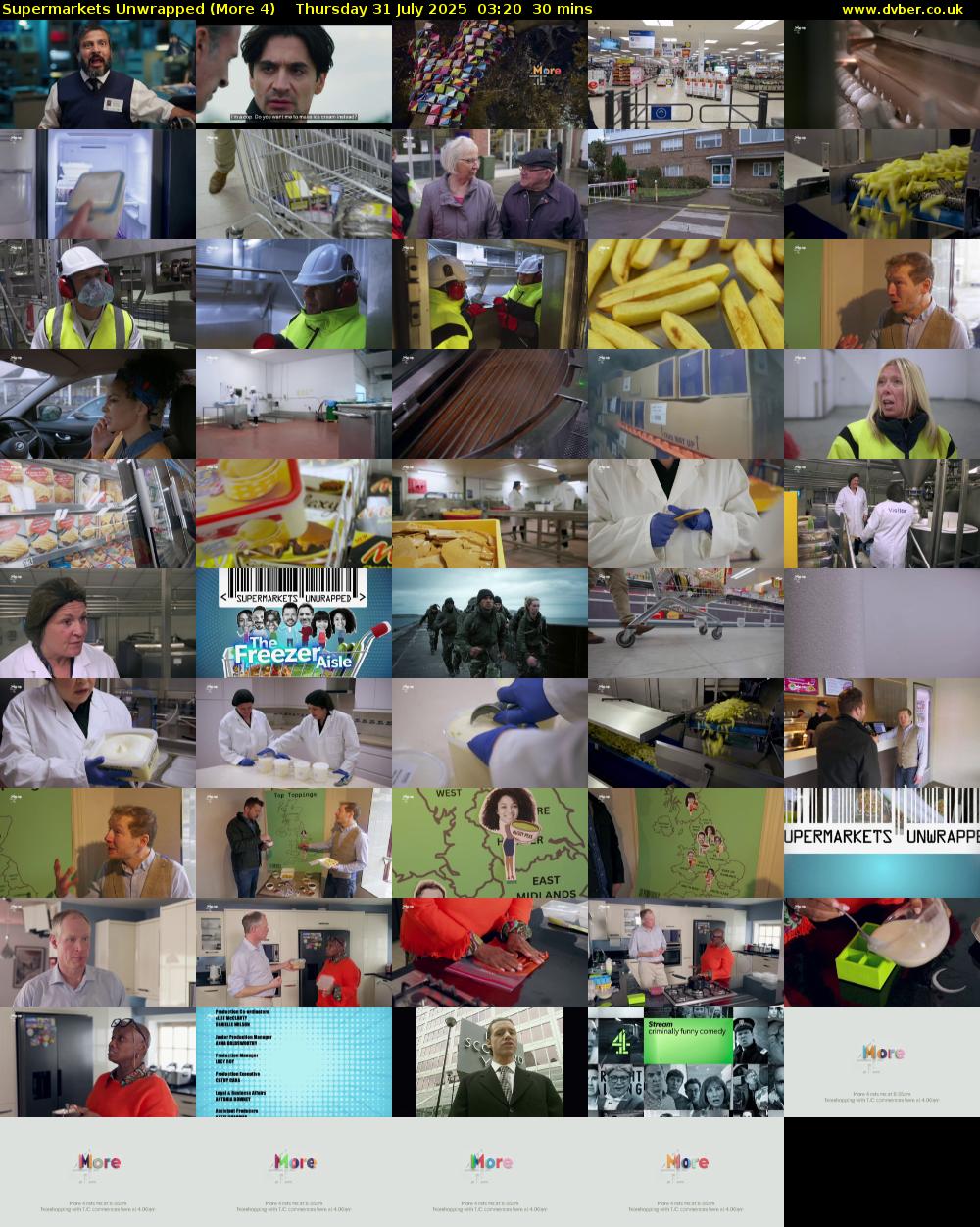 Supermarkets Unwrapped (More 4) Thursday 31 July 2025 03:20 - 03:50