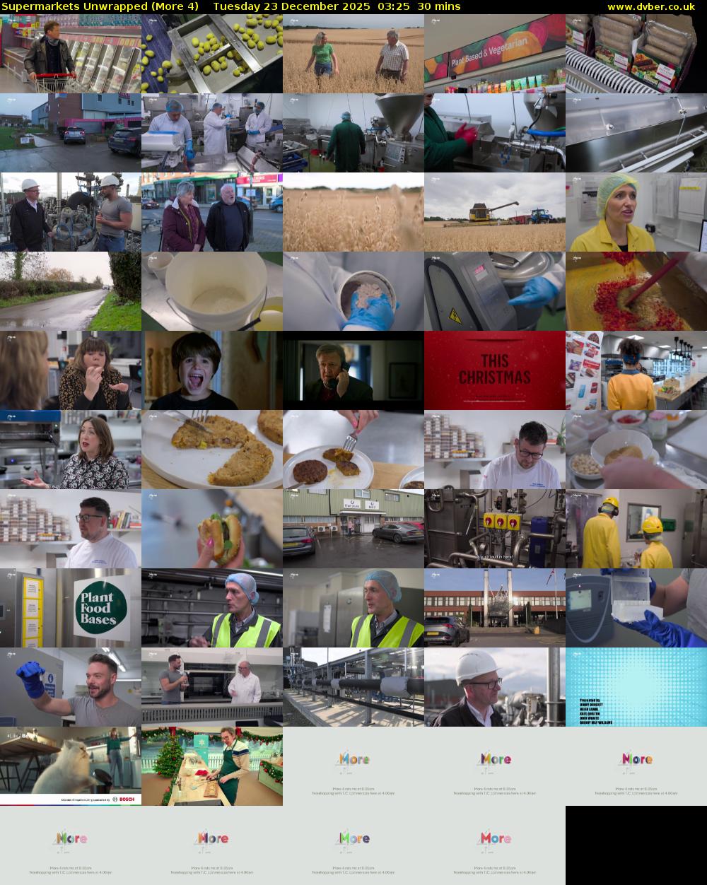 Supermarkets Unwrapped (More 4) Tuesday 23 December 2025 03:25 - 03:55