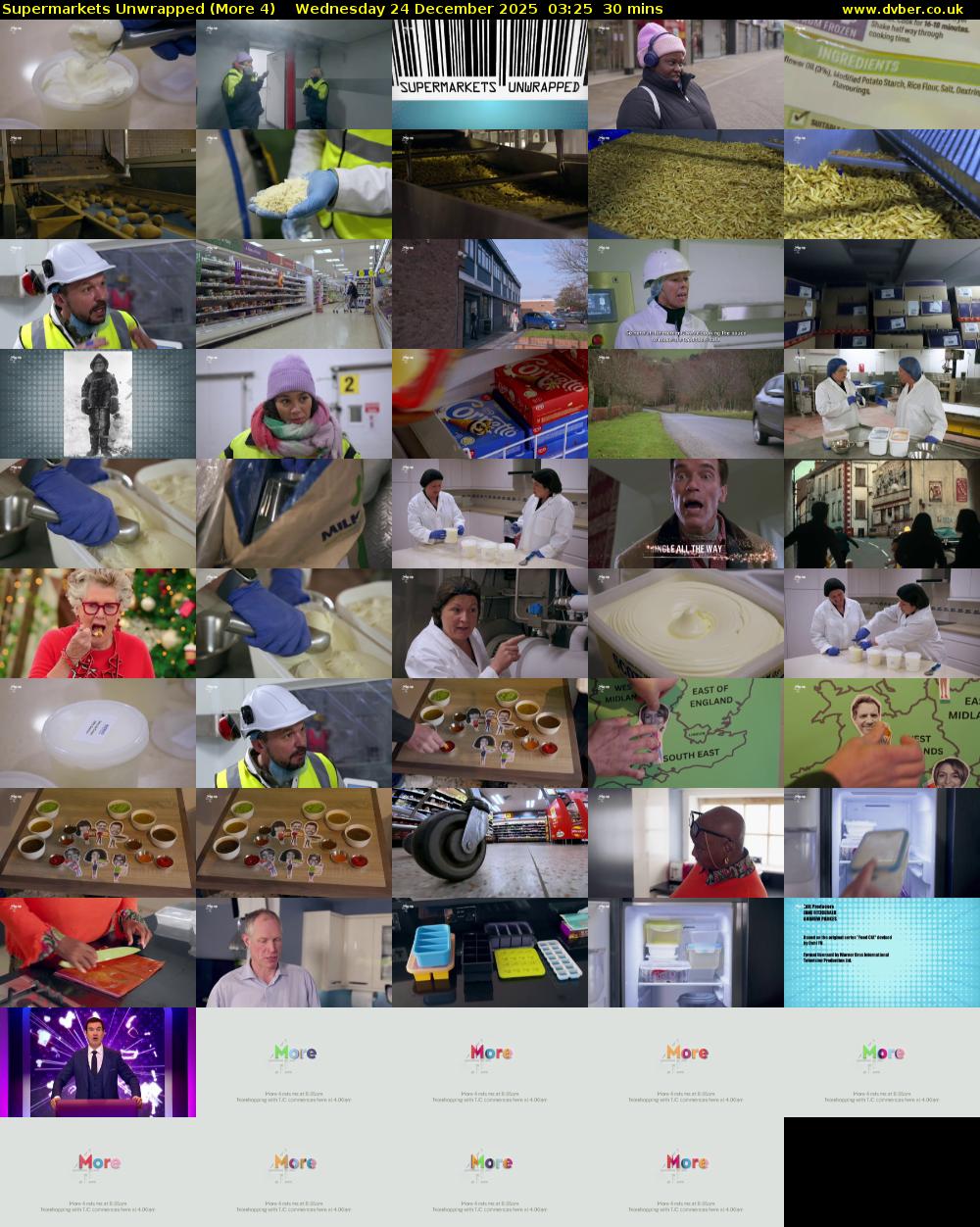 Supermarkets Unwrapped (More 4) Wednesday 24 December 2025 03:25 - 03:55