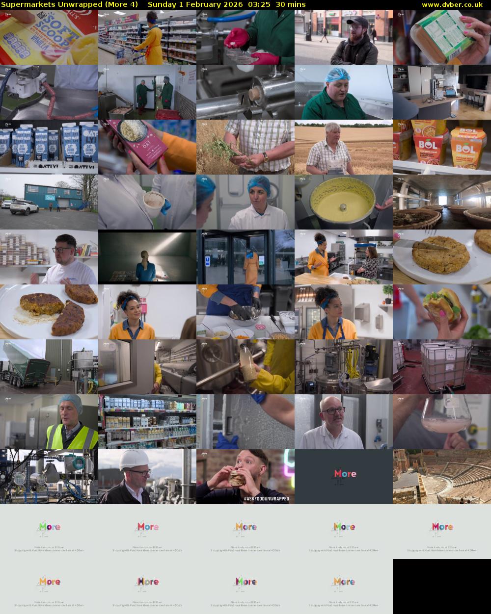 Supermarkets Unwrapped (More 4) Sunday 1 February 2026 03:25 - 03:55