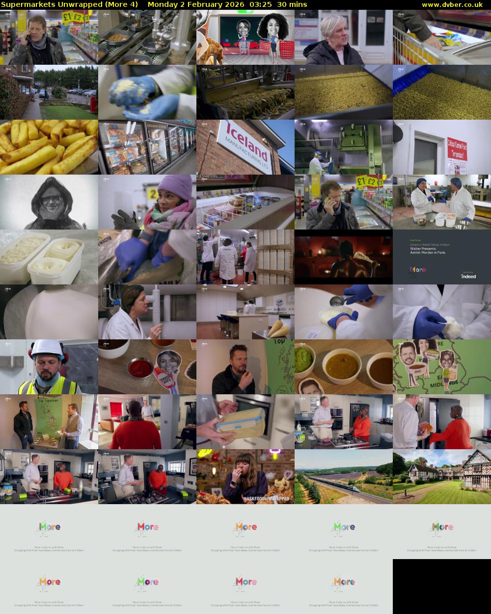 Supermarkets Unwrapped (More 4) Monday 2 February 2026 03:25 - 03:55