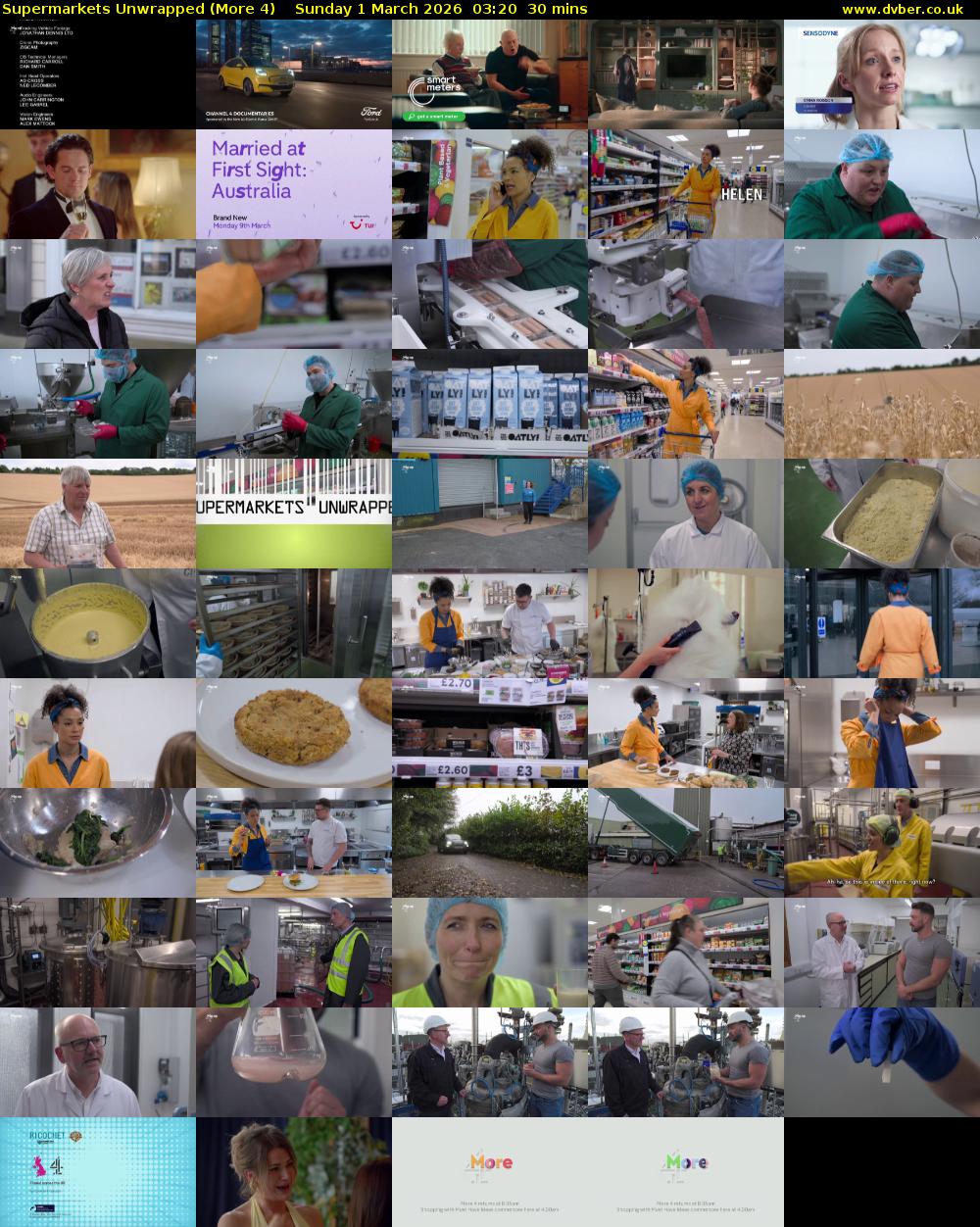 Supermarkets Unwrapped (More 4) Sunday 1 March 2026 03:20 - 03:50