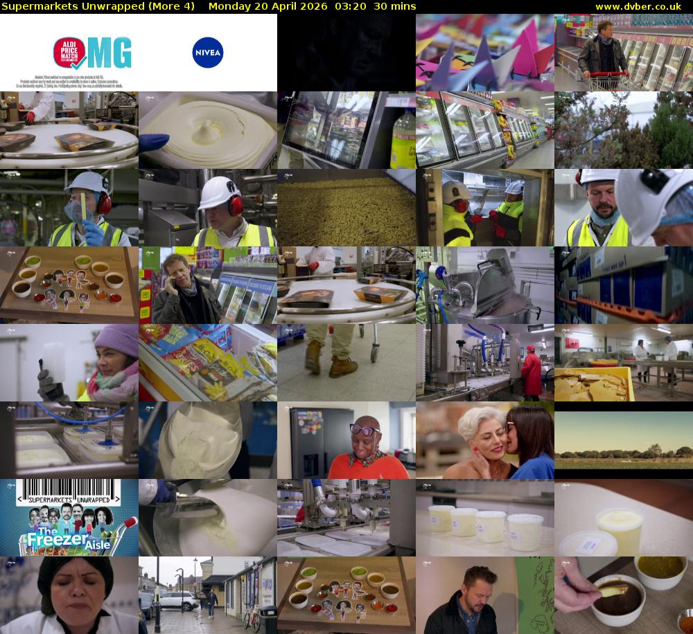 Supermarkets Unwrapped (More 4) Monday 20 April 2026 03:20 - 03:50