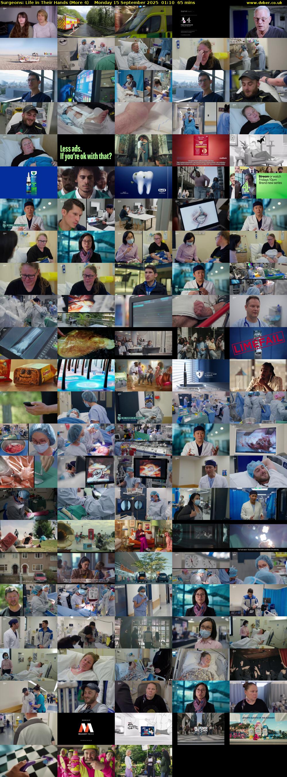Surgeons: Life in Their Hands (More 4) Monday 15 September 2025 01:10 - 02:15
