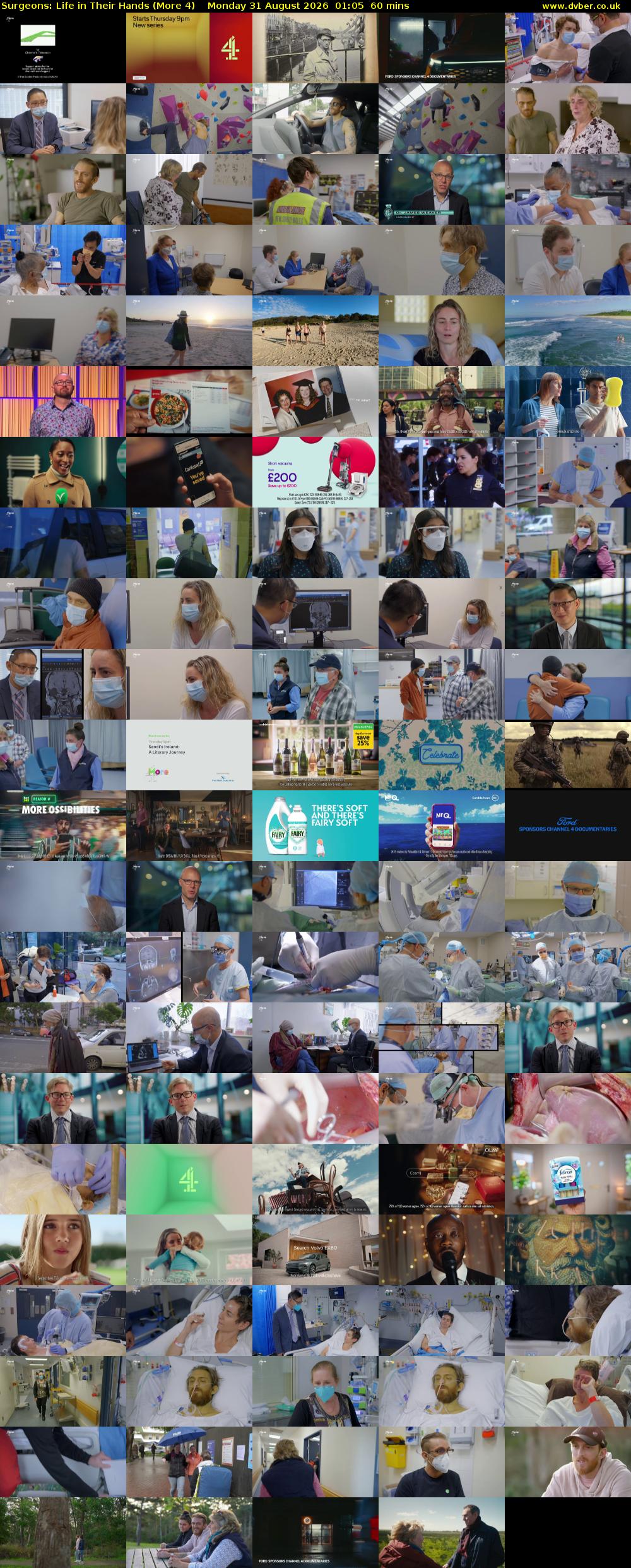 Surgeons: Life in Their Hands (More 4) Monday 31 August 2026 01:05 - 02:05