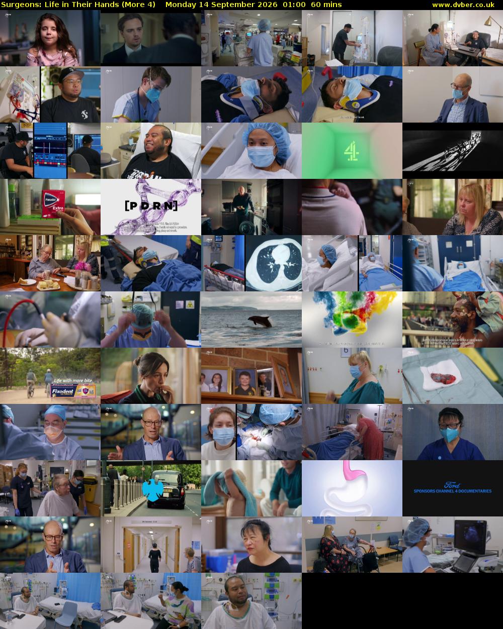 Surgeons: Life in Their Hands (More 4) Monday 14 September 2026 01:00 - 02:00