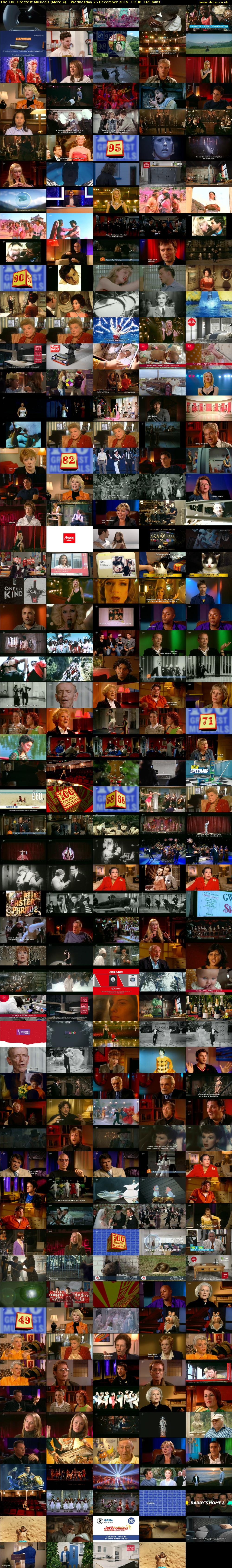 The 100 Greatest Musicals (More 4) Wednesday 25 December 2019 11:30 - 14:15