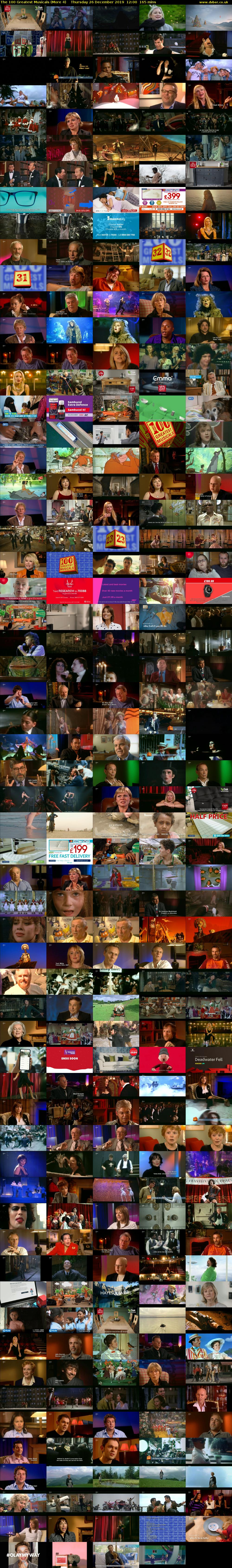 The 100 Greatest Musicals (More 4) Thursday 26 December 2019 12:00 - 14:45