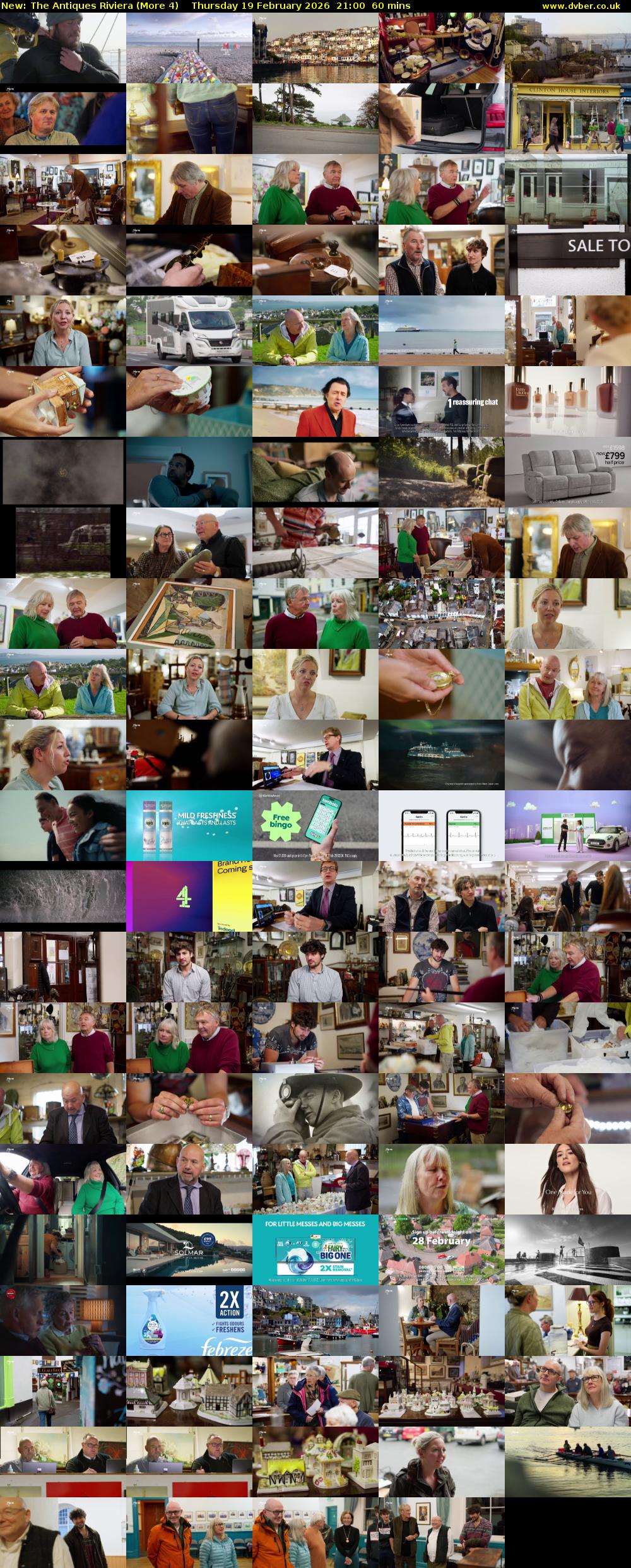 The Antiques Riviera (More 4) Thursday 19 February 2026 21:00 - 22:00