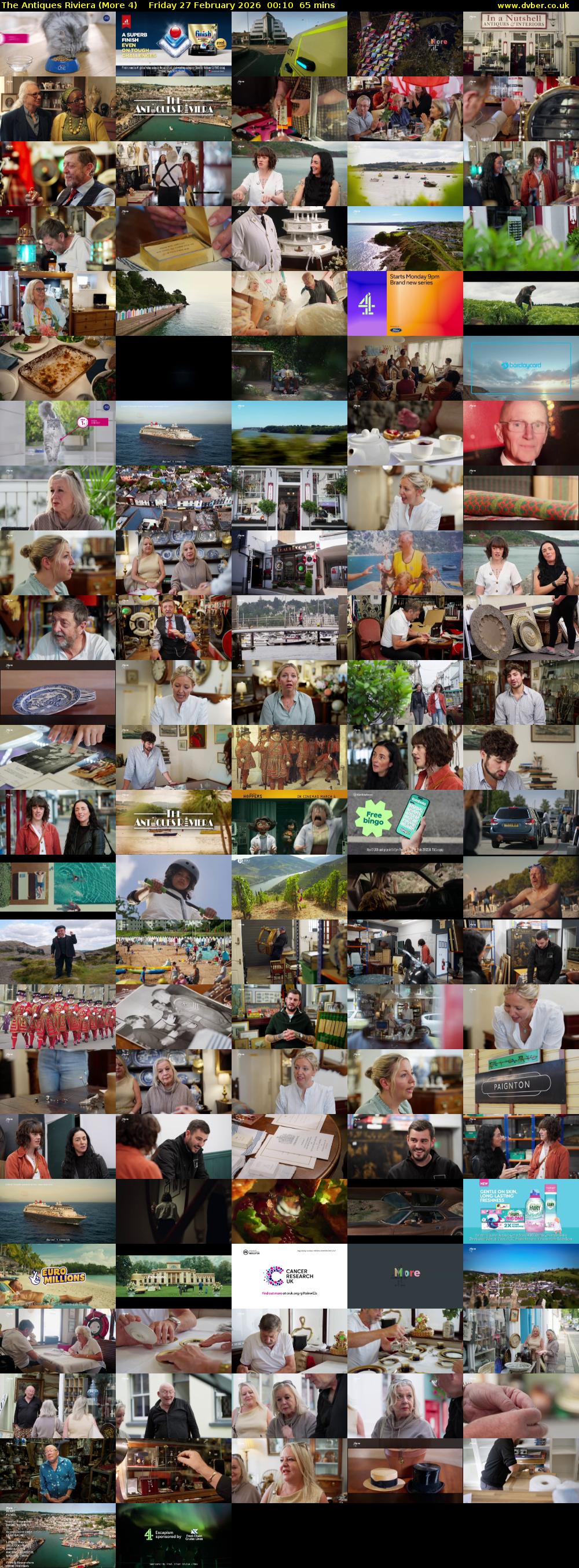 The Antiques Riviera (More 4) Friday 27 February 2026 00:10 - 01:15