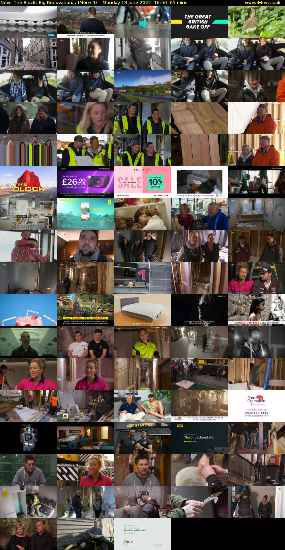 The Block: Big Renovation... (More 4) Monday 13 June 2022 16:50 - 17:55