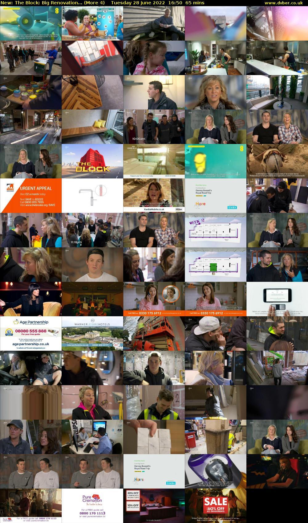 The Block: Big Renovation... (More 4) Tuesday 28 June 2022 16:50 - 17:55