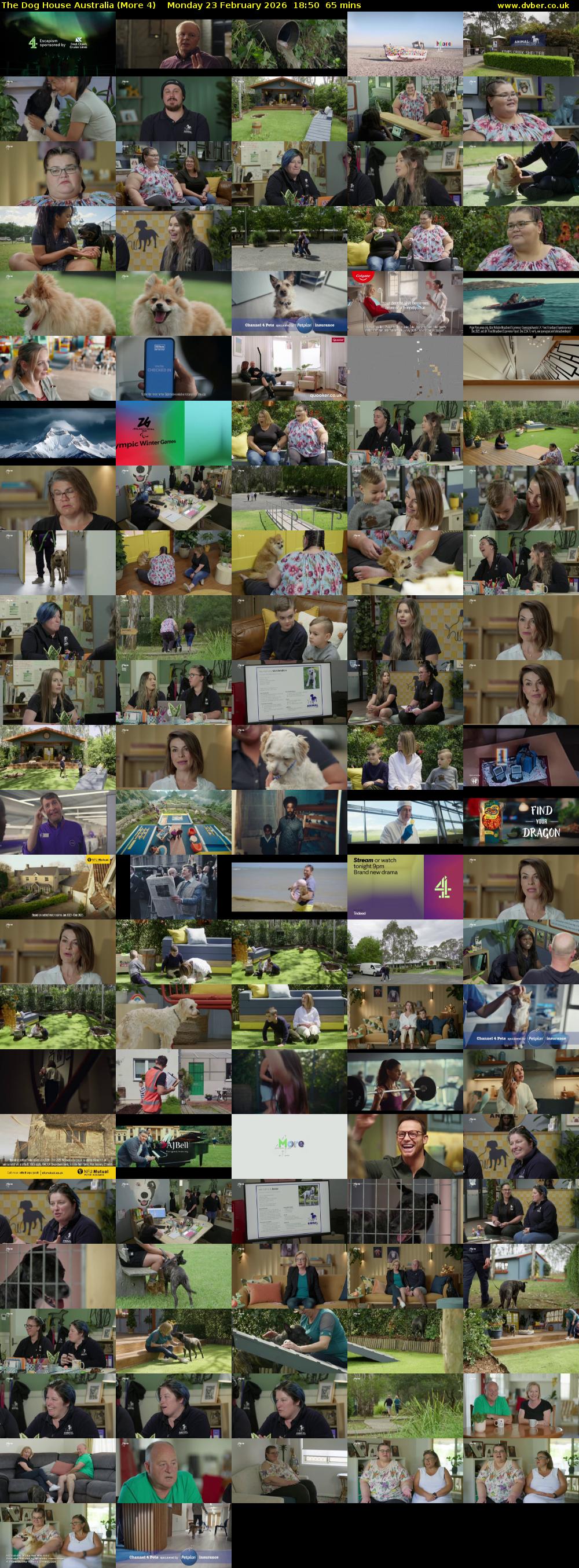 The Dog House Australia (More 4) Monday 23 February 2026 18:50 - 19:55