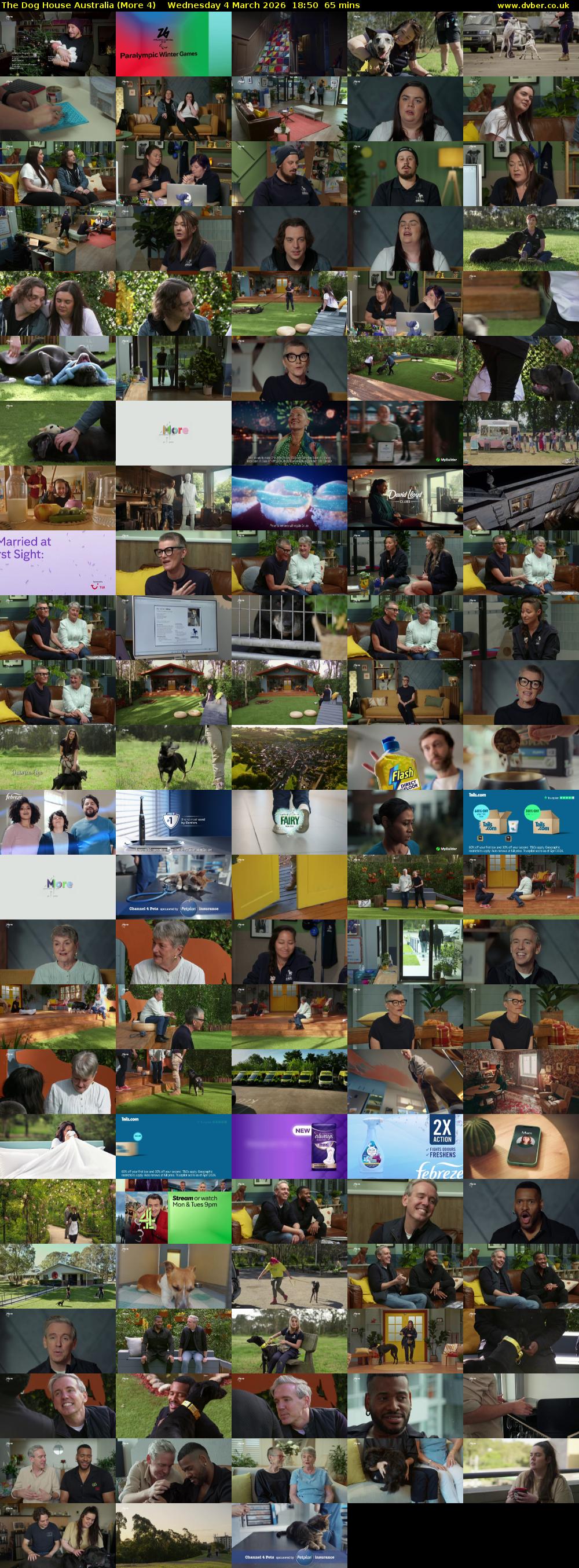 The Dog House Australia (More 4) Wednesday 4 March 2026 18:50 - 19:55