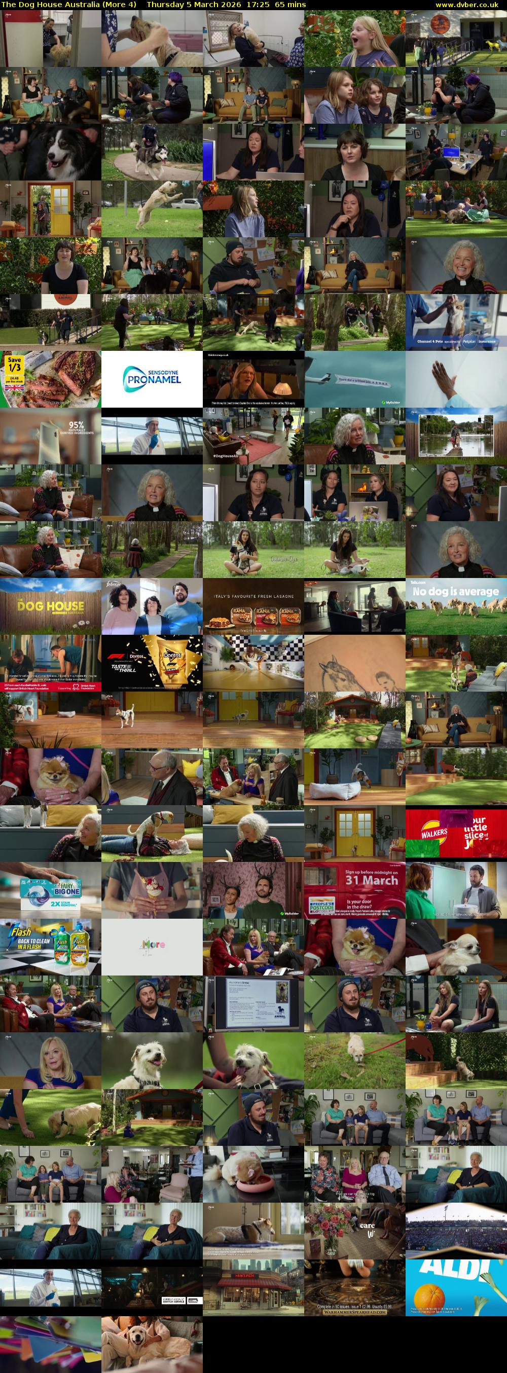 The Dog House Australia (More 4) Thursday 5 March 2026 17:25 - 18:30