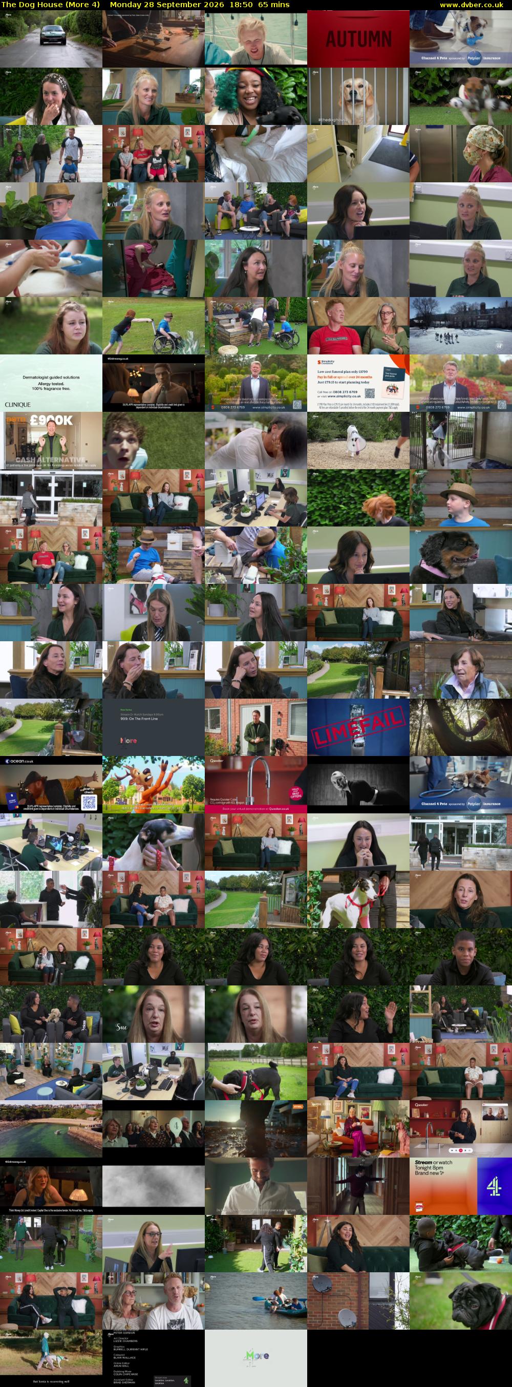 The Dog House (More 4) Monday 28 September 2026 18:50 - 19:55