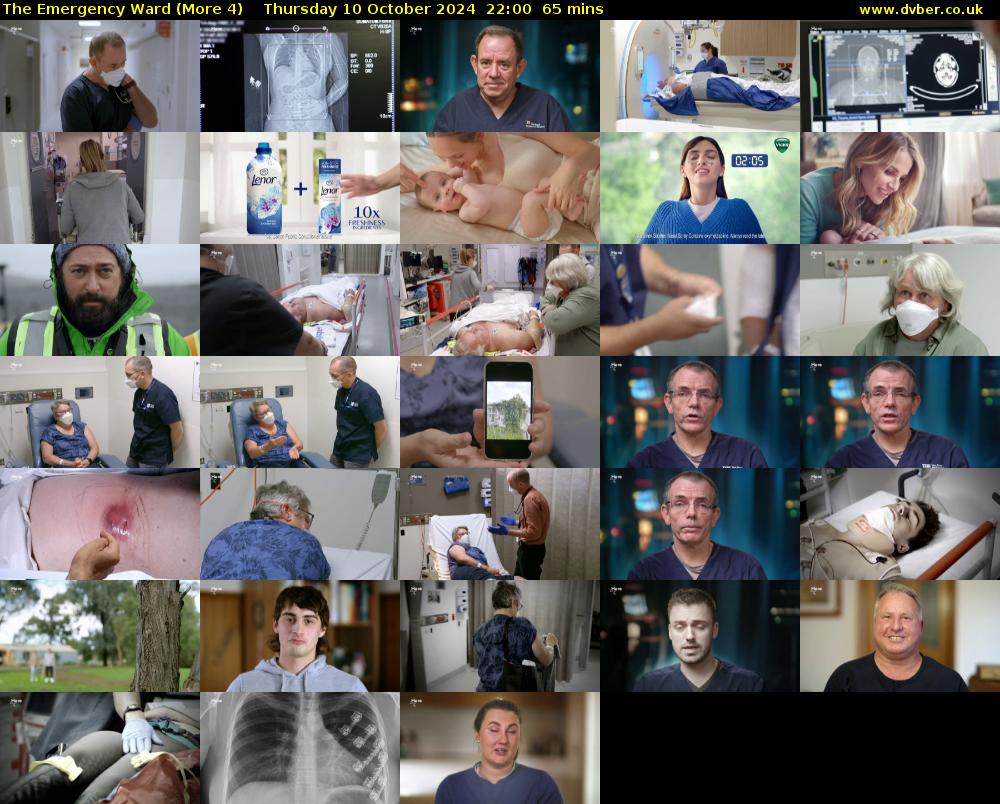 The Emergency Ward (More 4) Thursday 10 October 2024 22:00 - 23:05